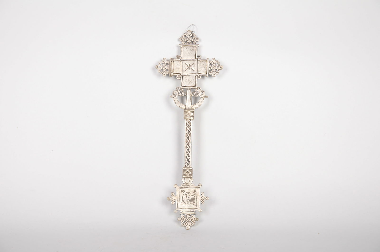 Ethiopian Coptic Christian Metal Cross with Icon Painting (1 of 8)