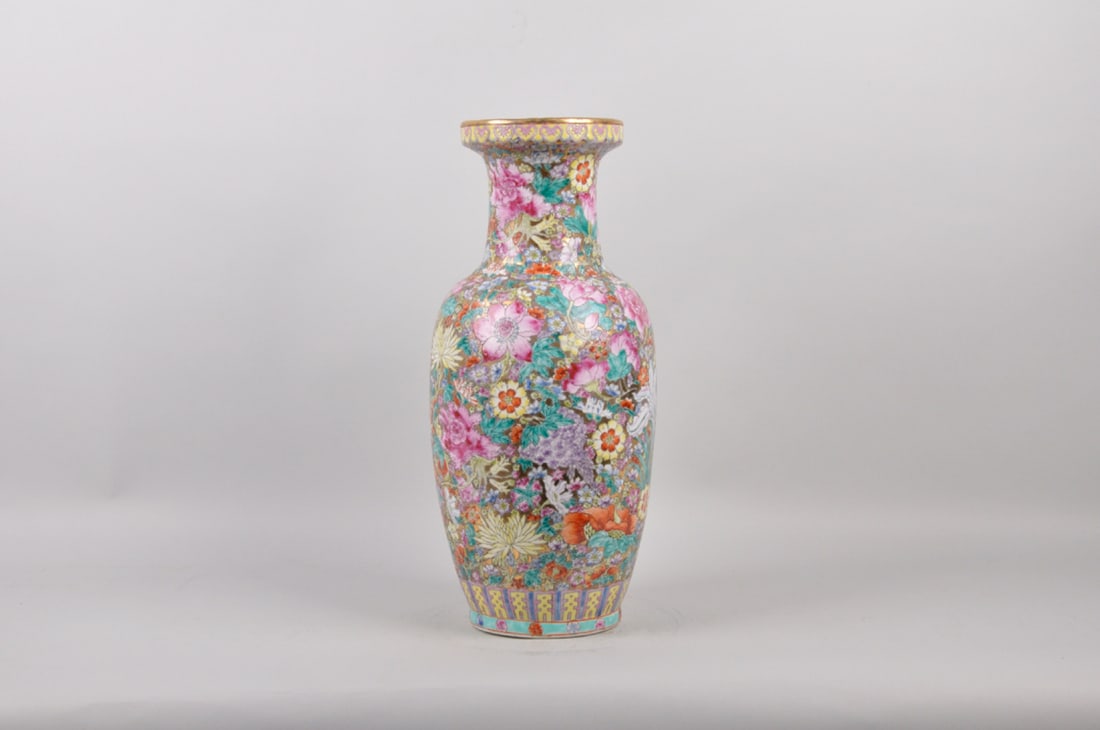 Antique Chinese Meiji Era Enamel Painted Porcelain Vase: Origin: 18th-19th Century, Chinese, Meiji Era Medium: Painted Enamel Porcelain Dimension: 7 in. in