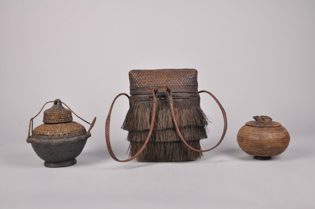 Ifugao Woven Backpack and Two Indonesian Baskets (1 of 20)