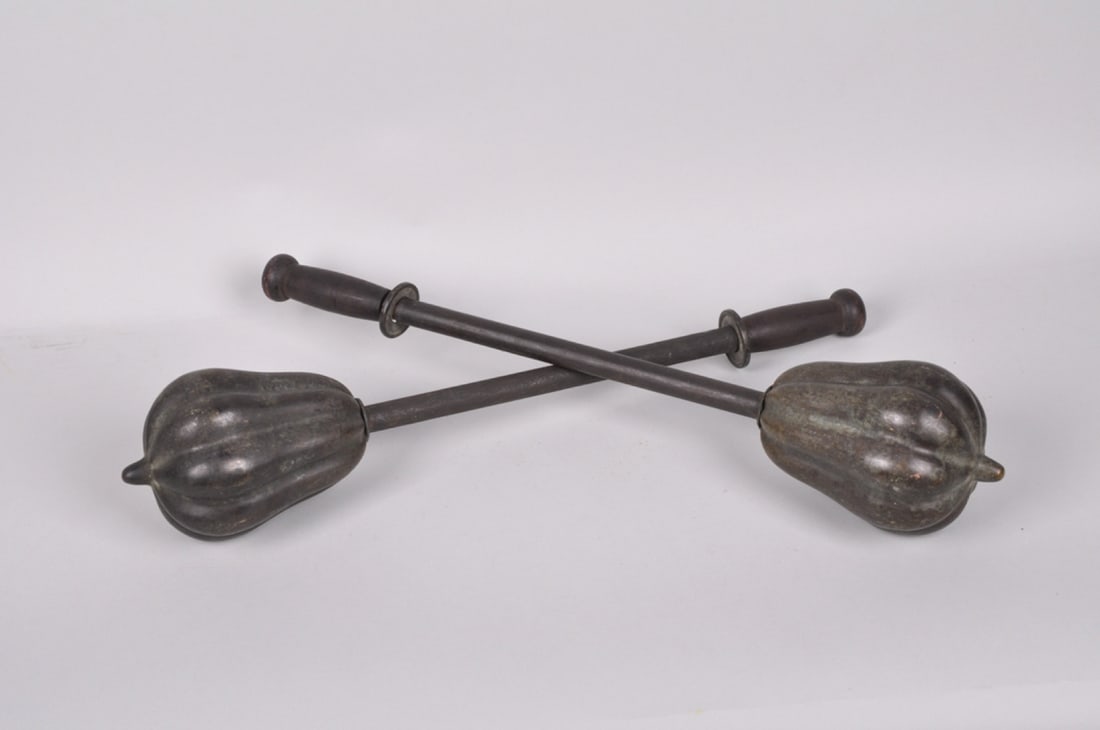 Pair of Chinese Club Maces, 1900's (1 of 12)