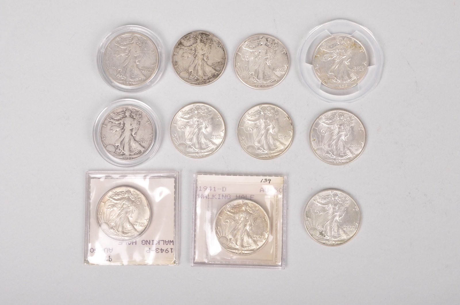 Assorted Silver Walking Liberty Half Dollars (1 of 17)
