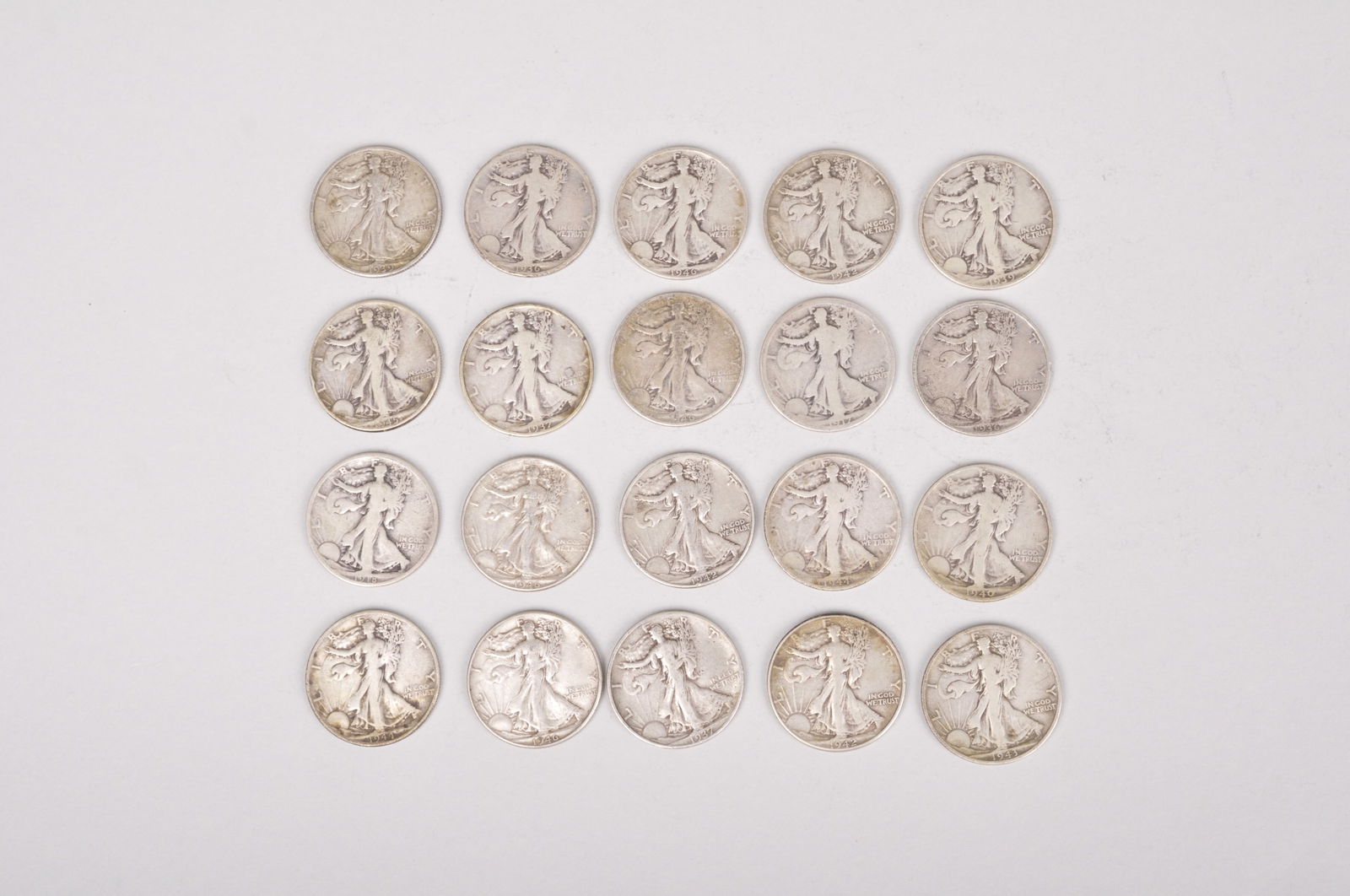 Assorted Silver Walking Liberty Half Dollars (1 of 11)