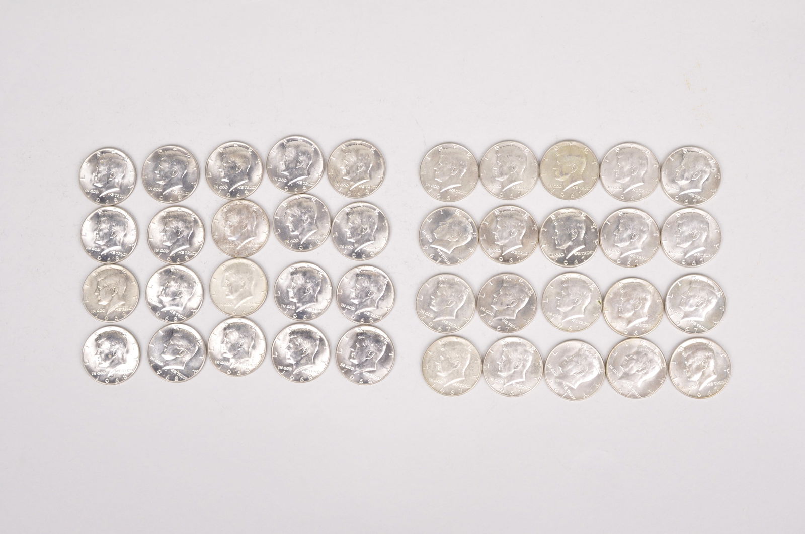 Assorted Silver Kennedy Half Dollars (1 of 20)