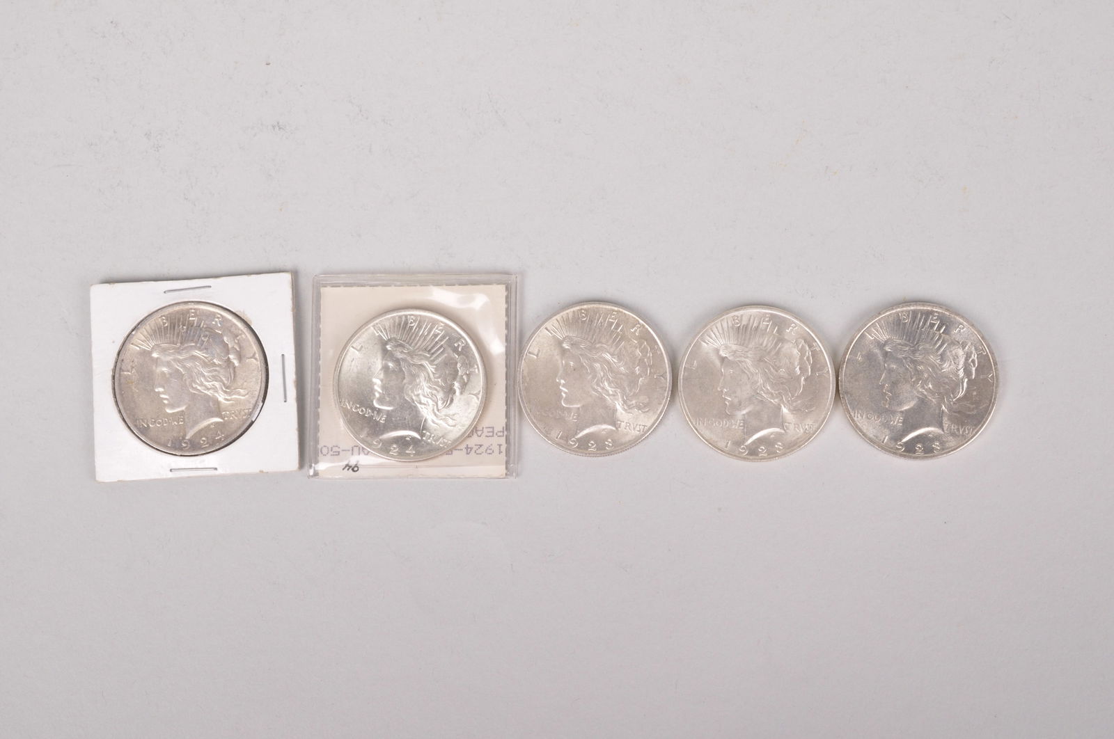 Assorted Silver Peace Dollars (1 of 9)