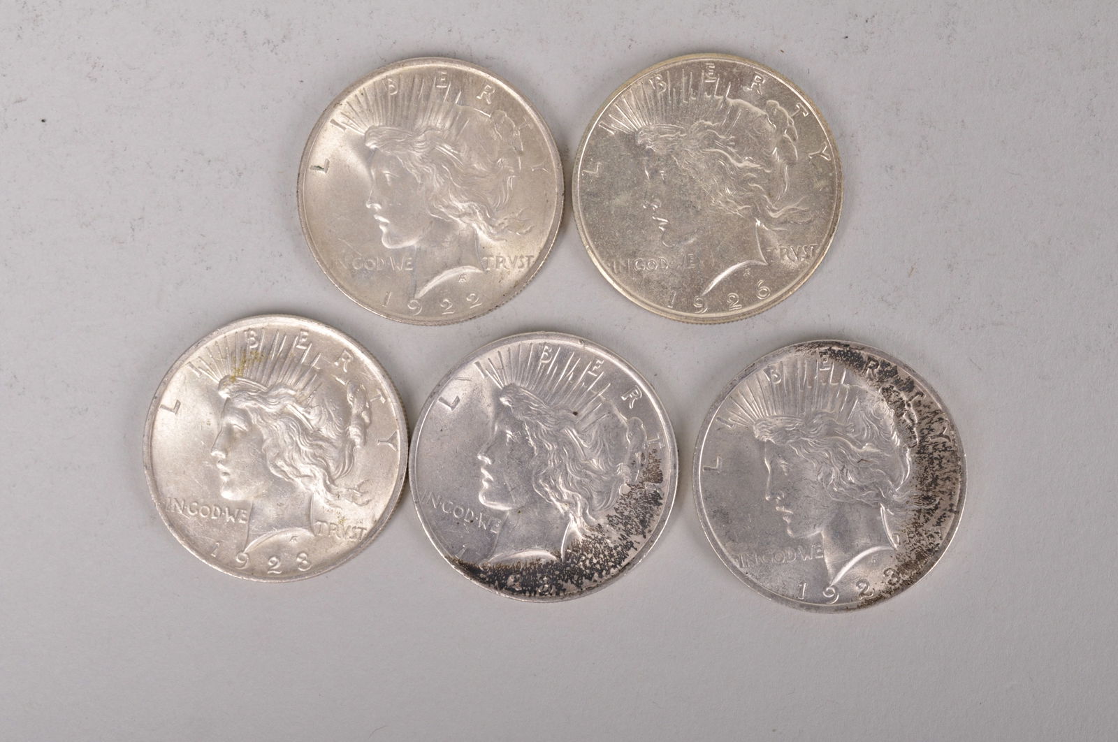 Assorted Silver Peace Dollars (1 of 8)