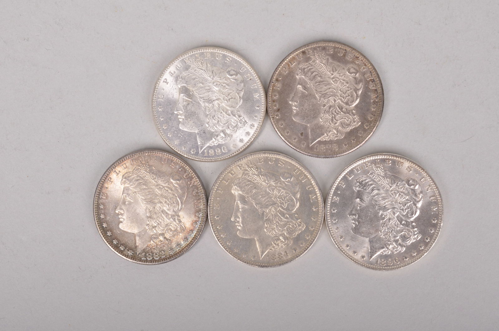 Assorted Silver Morgan Dollars (1 of 10)