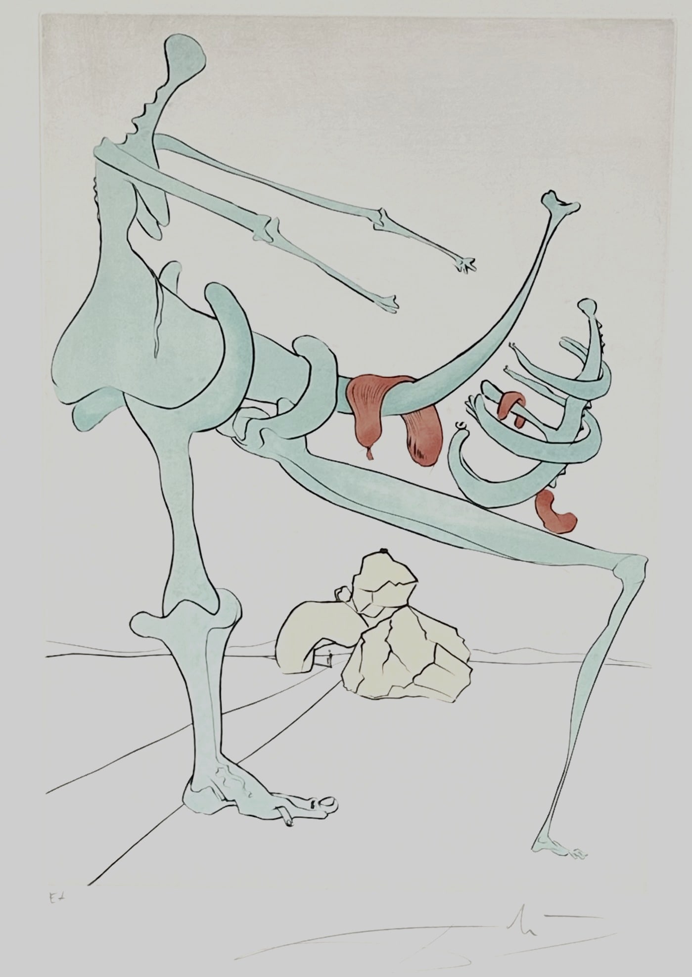 Salvador Dali, Silhouette en Vert: Artist: Salvador Dali Title: Silhouette en Vert Origin: Spanish, 1975