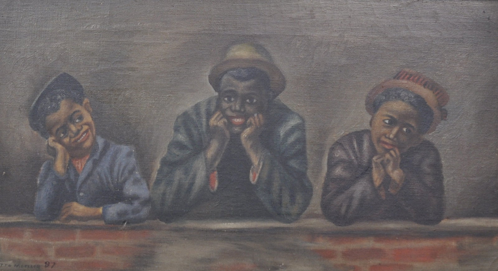Otto Moeller, Portrait of Three Young Men: Artist: Otto Moeller Title: