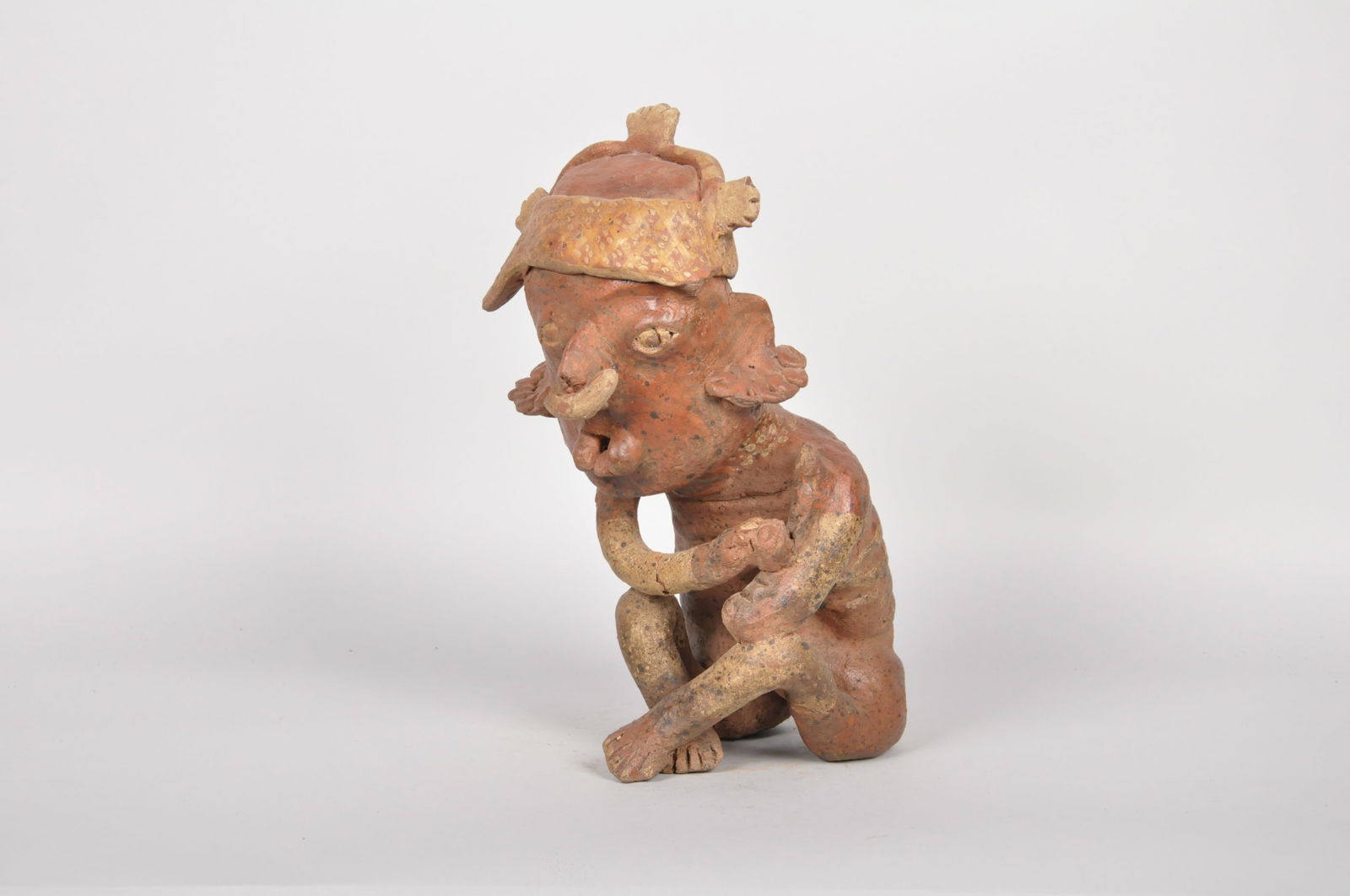 Nayarit Polychrome Hunchback Clay Figure (1 of 6)
