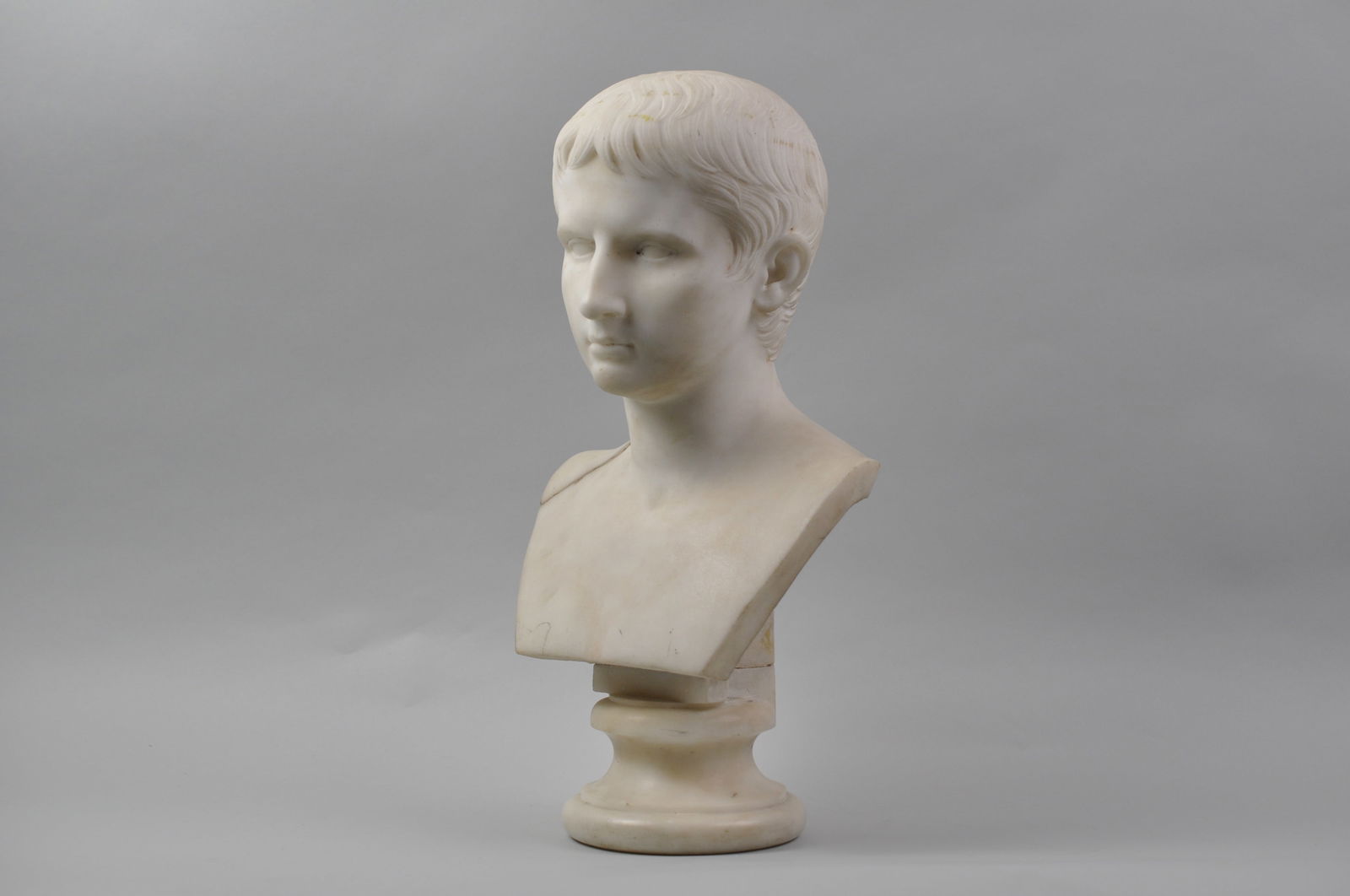 Young Augustus Caesar Octavian Alabaster Bust (1 of 10)
