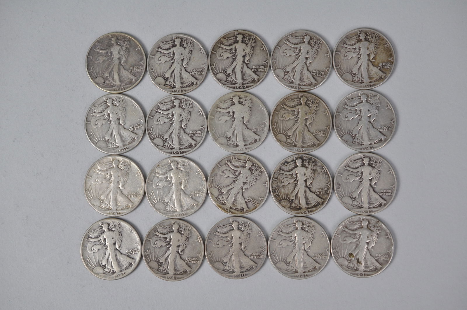 1940-1942 US Silver Half Dollars (1 of 11)