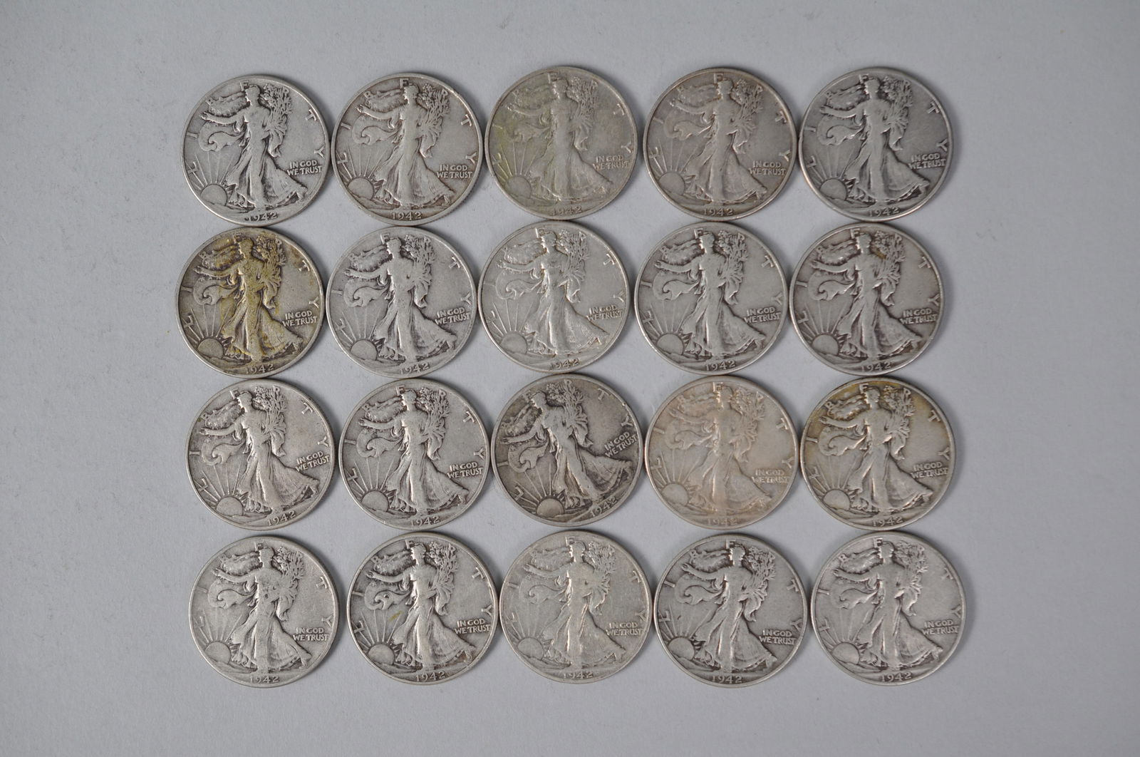 1942 US Silver Half Dollars (1 of 10)