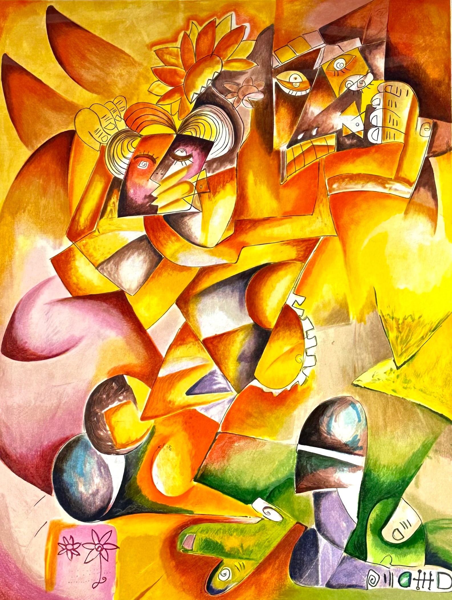 Alexandra Nechita Sunflower Morning 1998 (1 of 10)