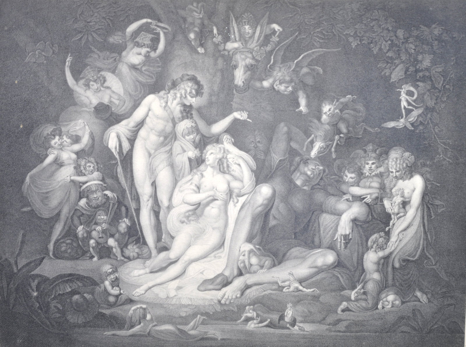Titania's Awakening by Thomas Ryder: Artist:?Thomas Ryder Title:?Titania's Awakening/ Midsummer Night's Dream Origin: England