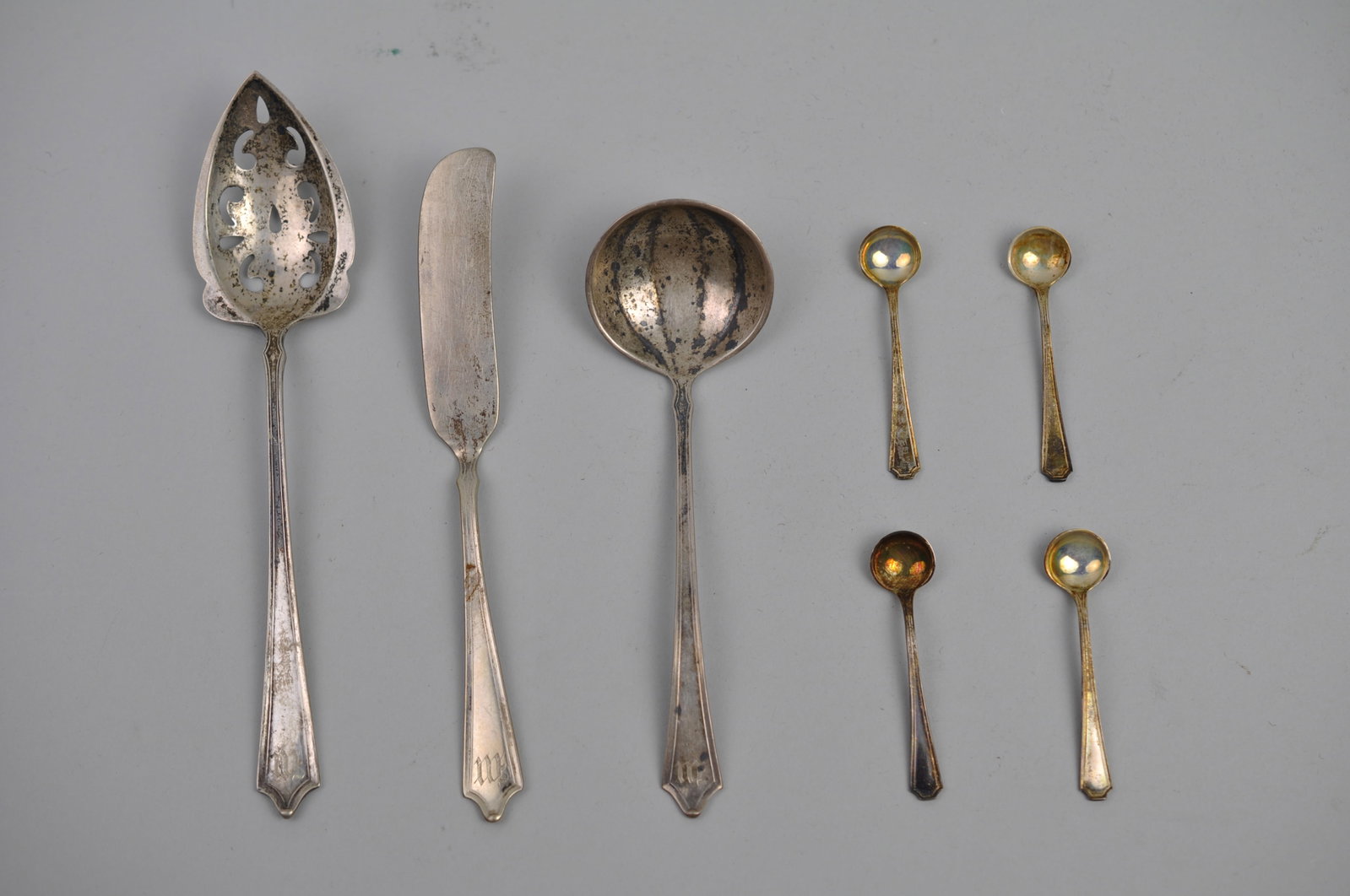 Sterling Manchester Silverware Gorham Salt Spoons: Metal: Sterling Silver Manufacturer:?Manchester Manufacturing Co. and Gorham Dimensions:?Various