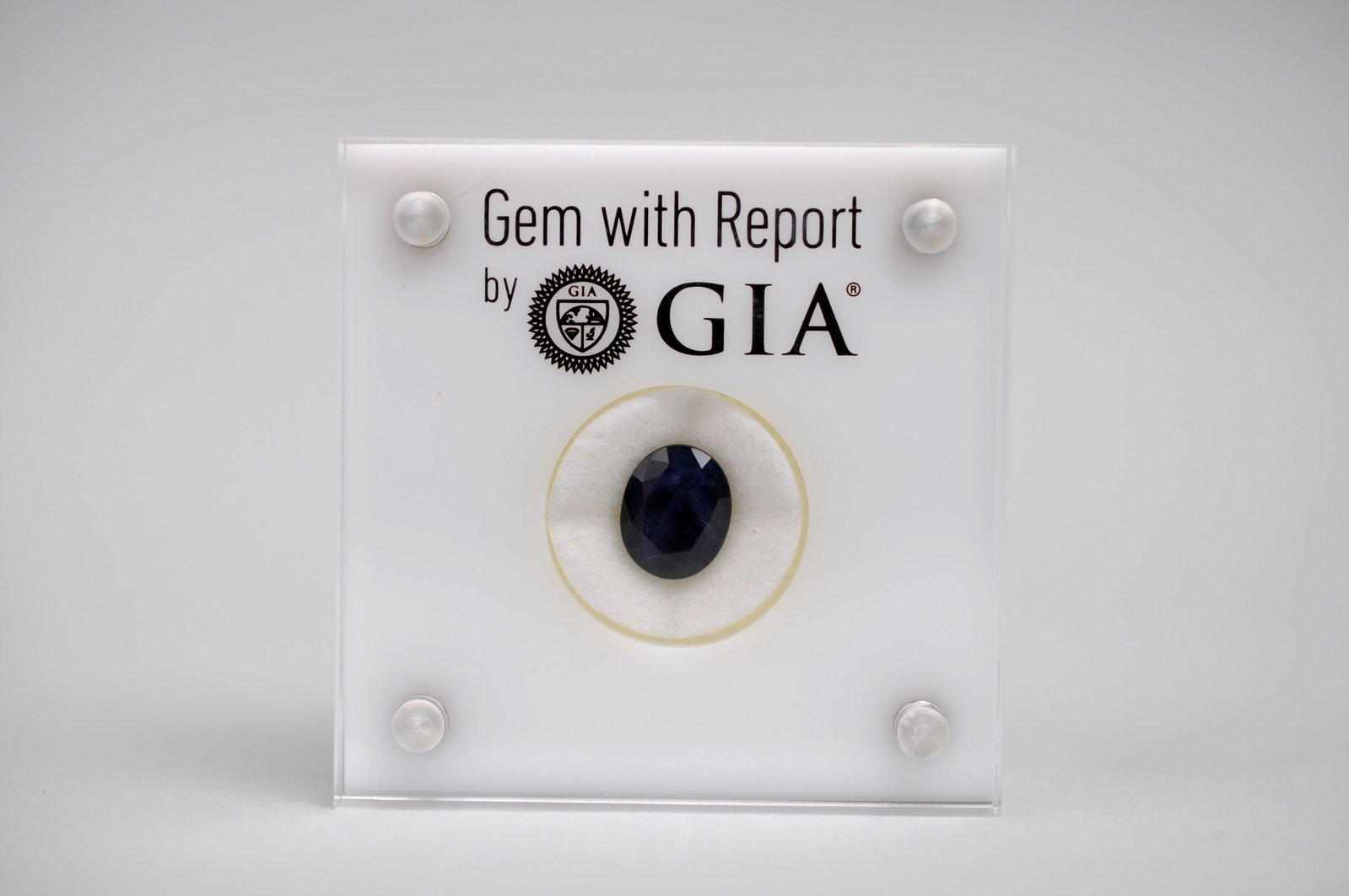 Natural Corundum Sapphire: GIA Gemstone Certification Stats Dimensions:?10.40 8.40 4.87 mm Weight: 3.90 carats Mohs Hardness:?9 Toughness:?Excellent Shape: Oval Color:?Blue Transparency:?Translucent to Semi-Translucent Cutting