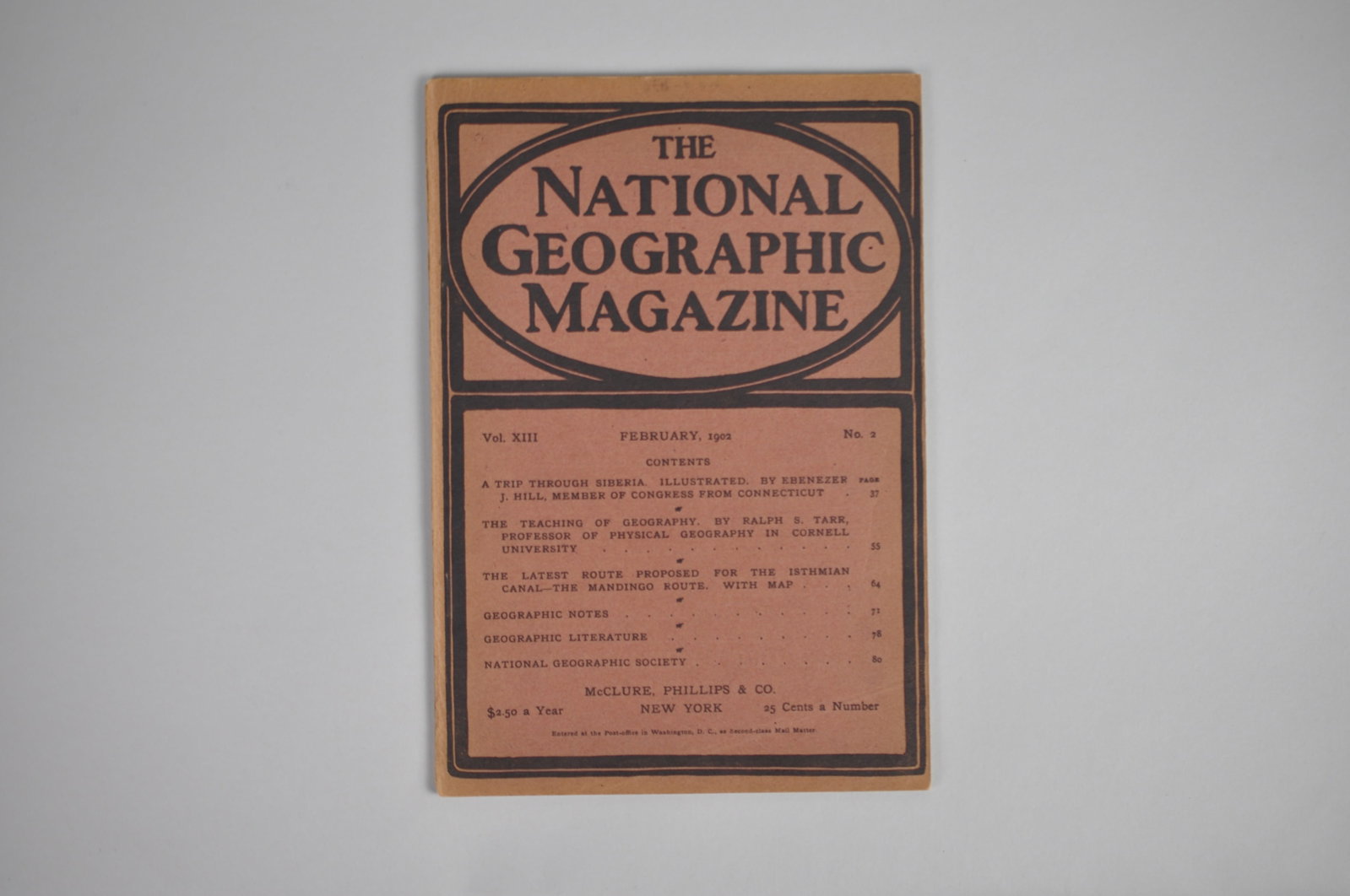 Vol. XIII No.2 February 1902 National Geographic: Month Issued: February Year Issued: 1902 Dimensions: 10 7" Condition: