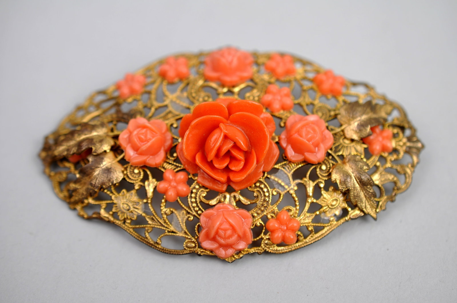 Celluloid Brooch Earrings Ring - 2