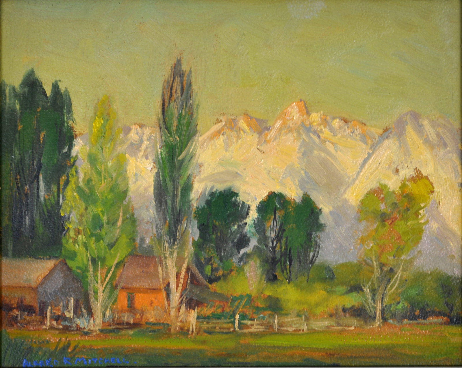 Alfred R. Mitchell Signed Spring Morning Painting: Artist: Alfred R. Mitchell Title: Spring Morning Medium: Oil Origin: