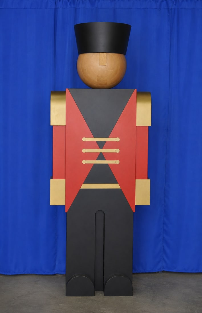 FAO Schwarz Toy Soldier Display: Manufacturer: Custom Made for FAO Dimensions: 32x11x84 in. Condition: Wear Consistent with Being a Store Model Additional Information: This FAO Schwarz toy soldier display is a distinctive and