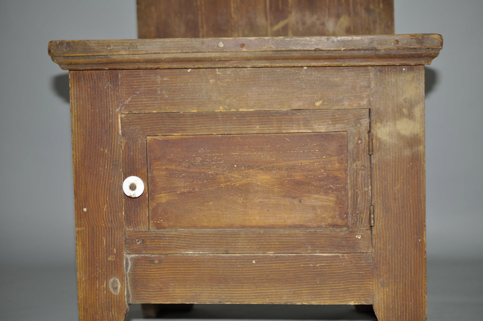 Primitive Wooden Bedside Commode - 3
