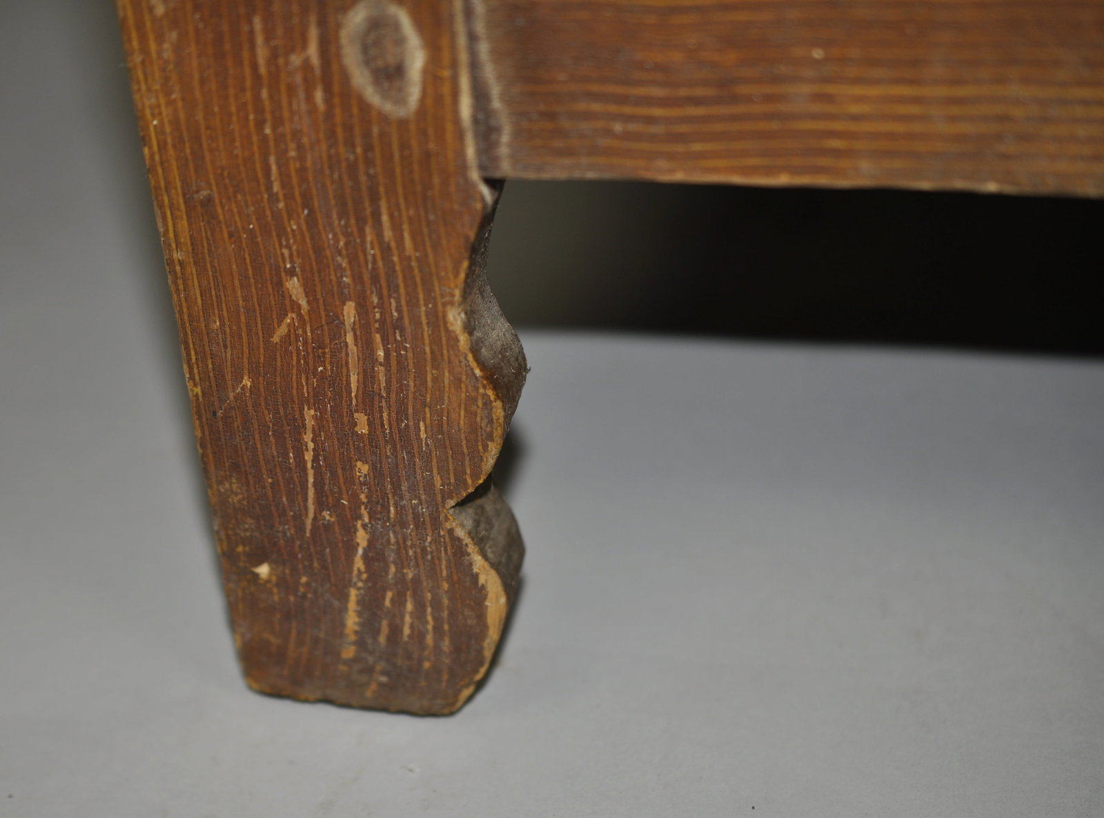 Primitive Wooden Bedside Commode - 4
