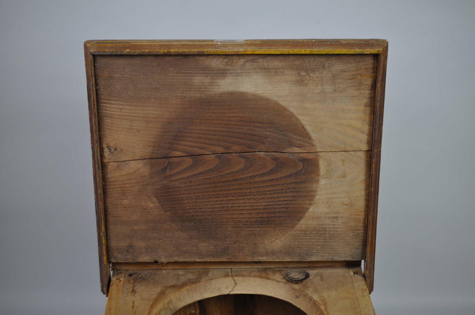 Primitive Wooden Bedside Commode - 7