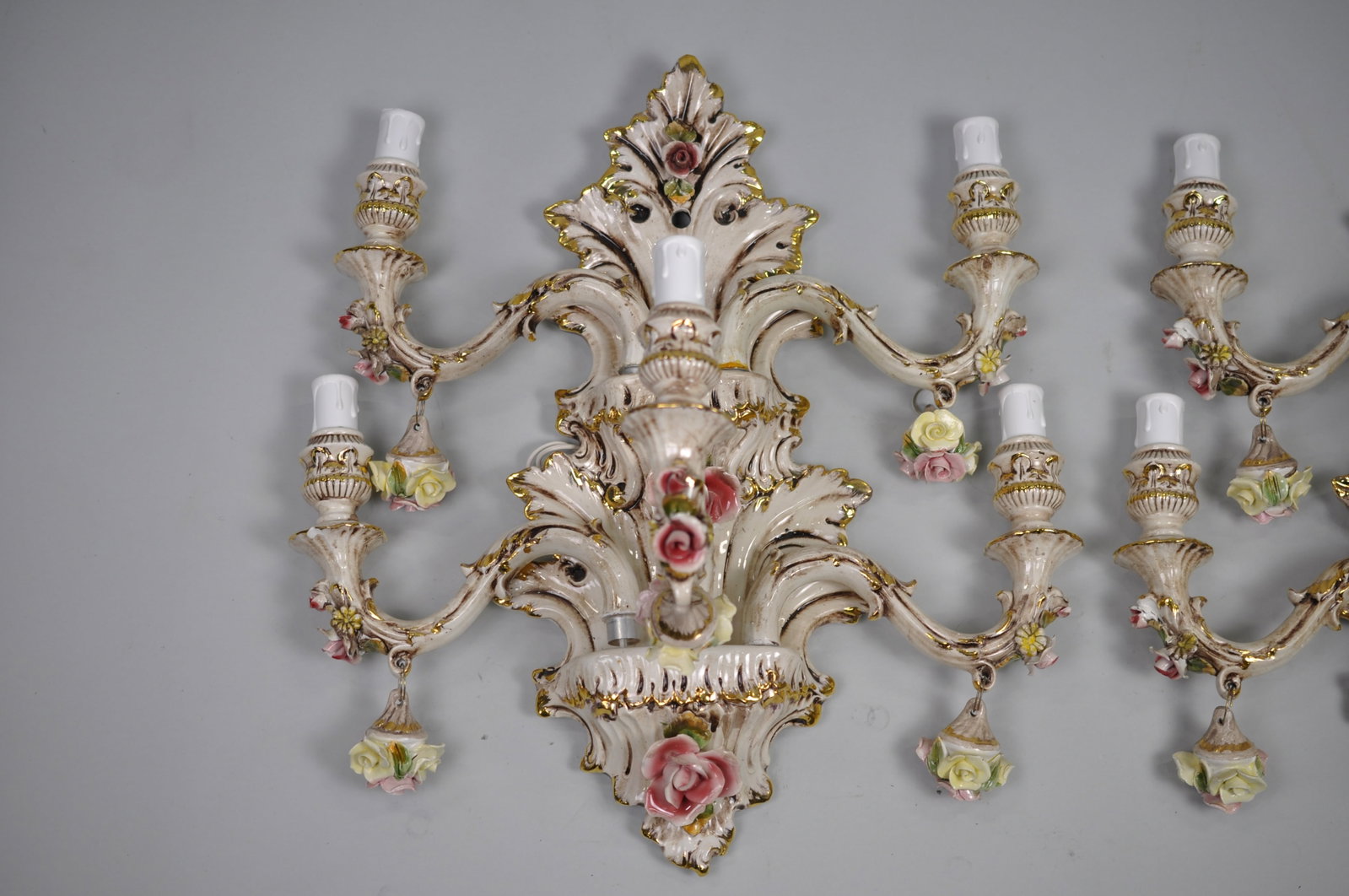 Capodimonte Sconces Five Arm Set - 2