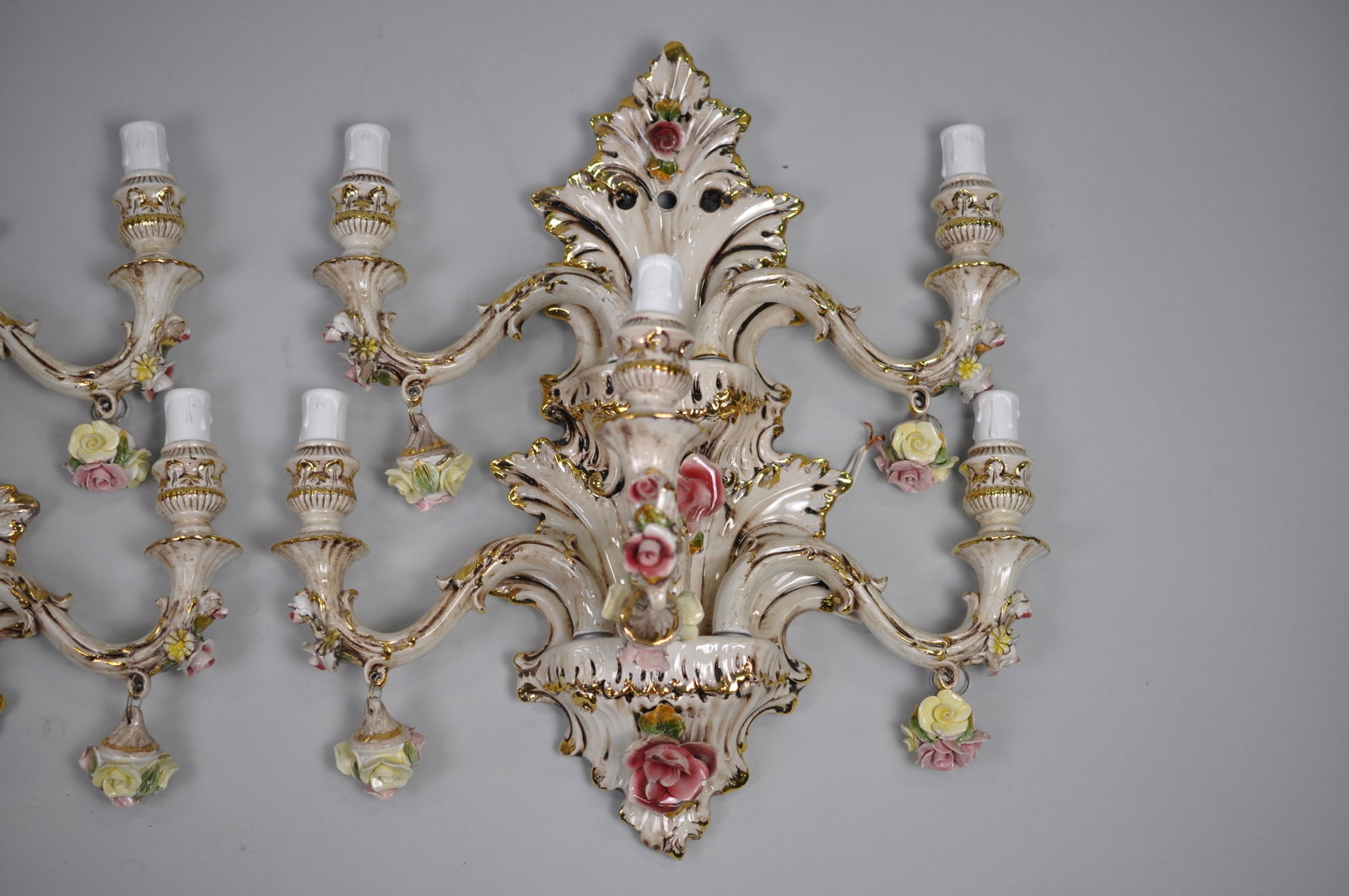 Capodimonte Sconces Five Arm Set - 3