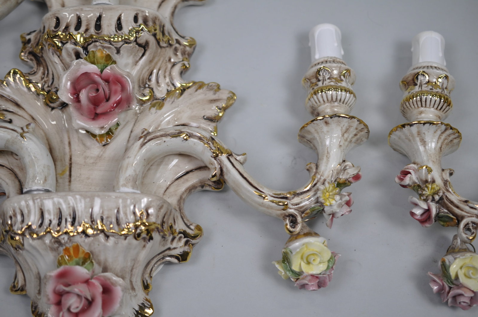 Capodimonte Sconces Three Arm Set - 4