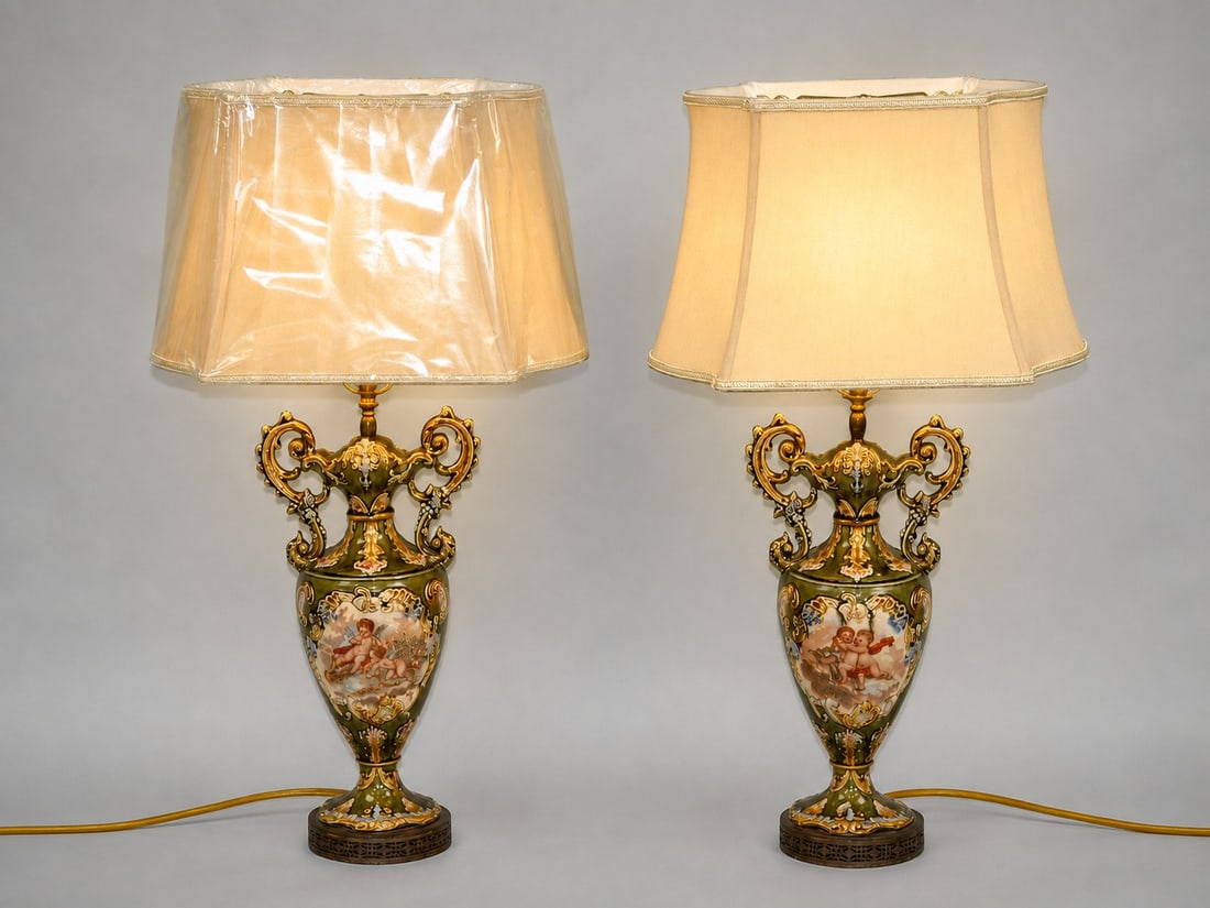 Capodimonte-Style Cupid Lamps (1 of 20)