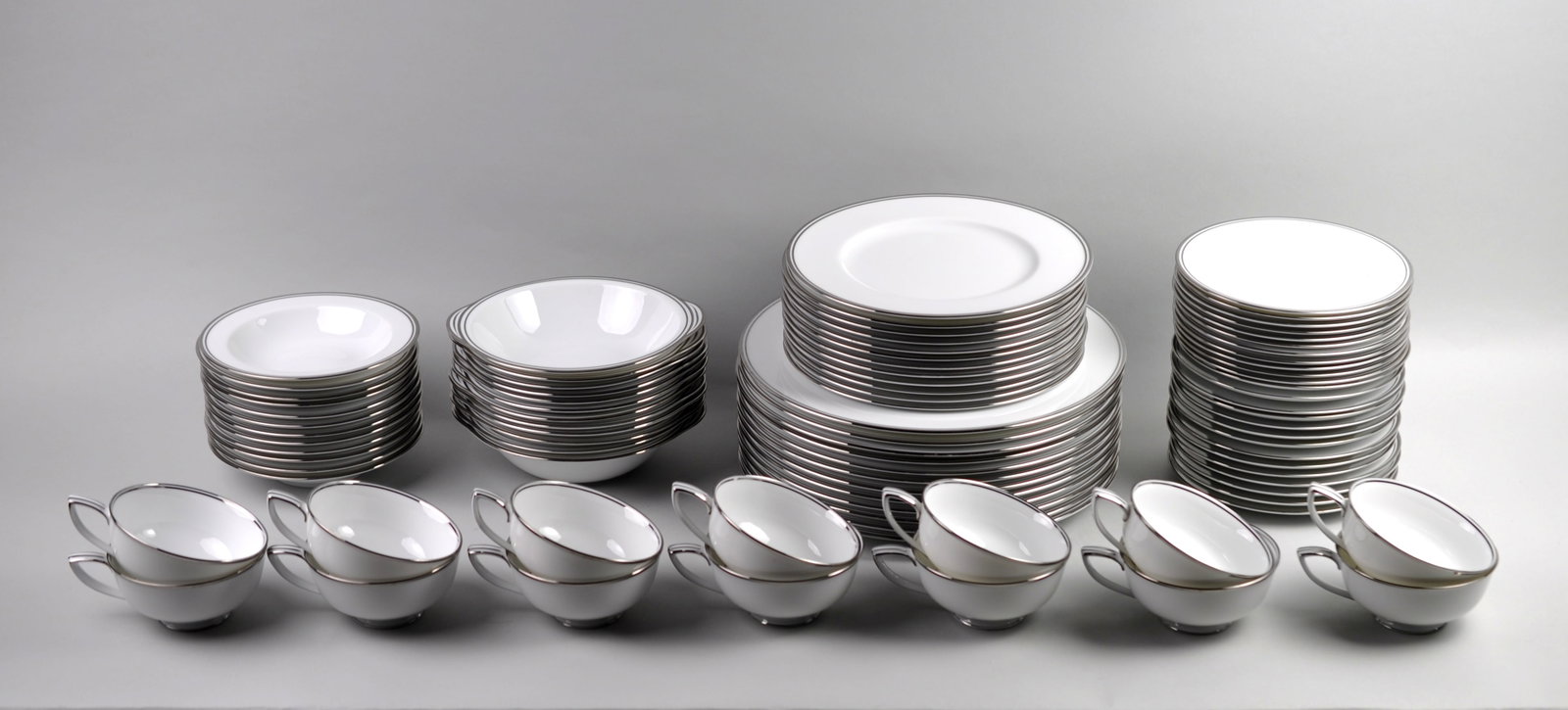Noritake Fine China Winston Set: Manufacturer: Noritake Dimensions: Various Condition: Light Scratches. Set is in Protective Zippered Bags Additional Information: This extensive collection of Noritake Fine China, pattern number