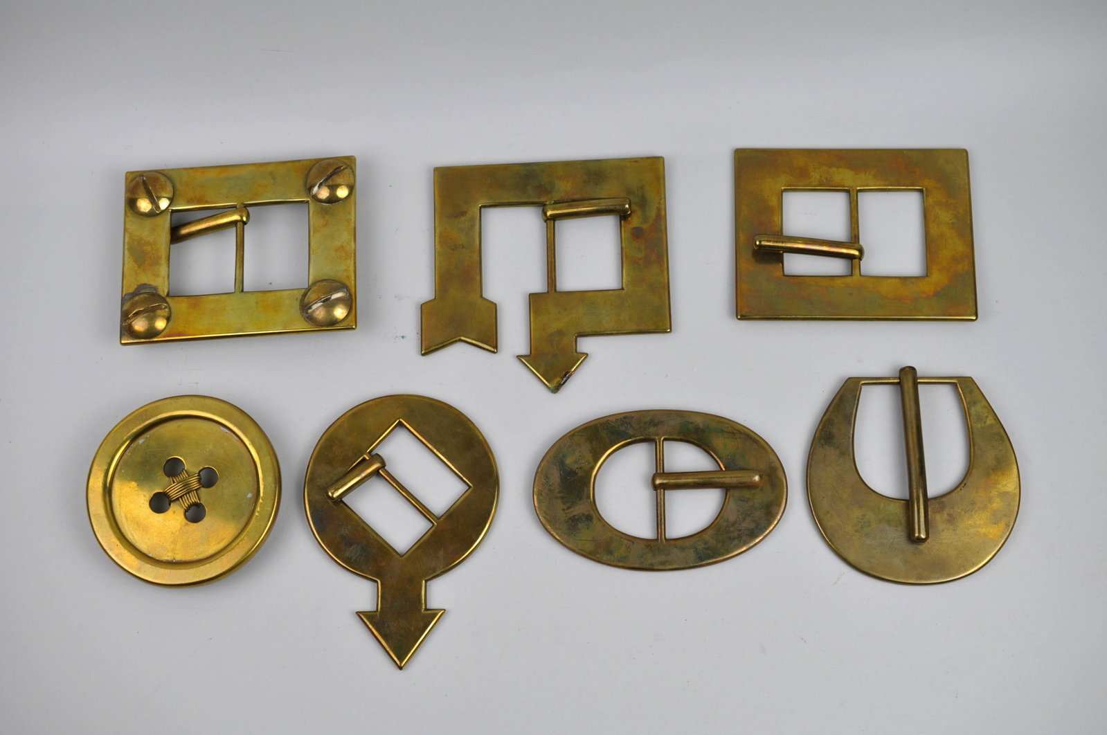 Oversized Novelty Belt Buckle Collection: Manufacturer: Various Dimensions: Largest is 5 in. Condition: Various Addi