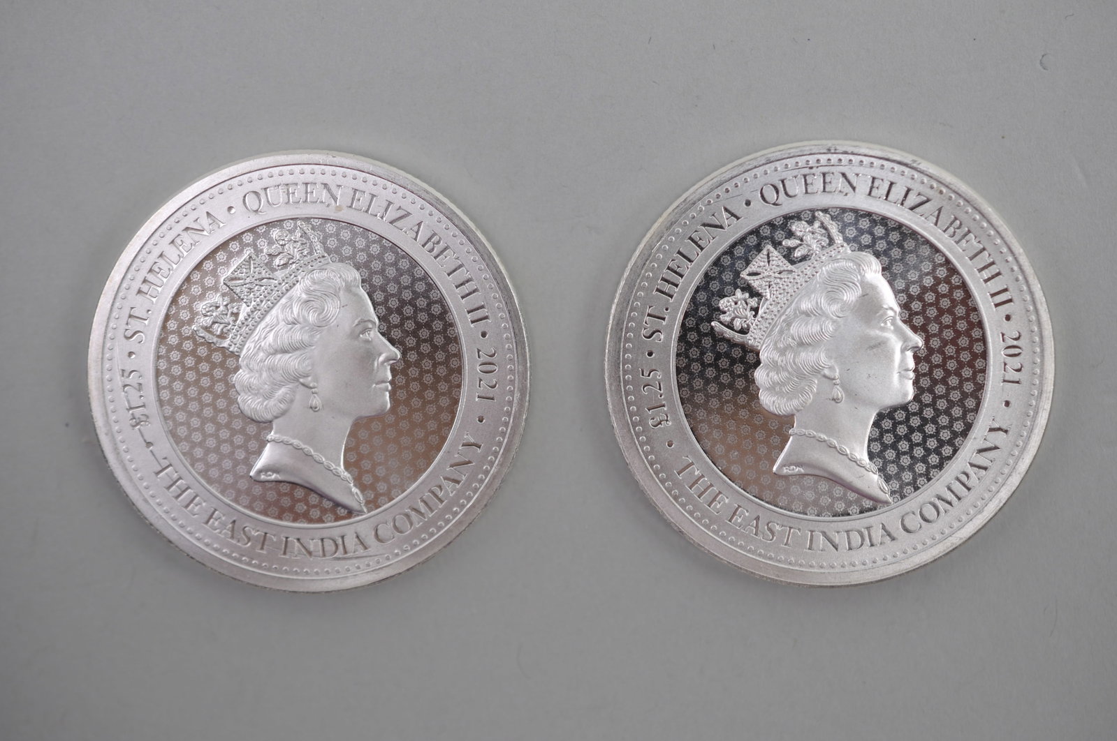 2021 St. Helena Queen Elizabeth II Silver Coins: Origin: Britain Denomination: One Pound Year: 2021 Mint: Saint He