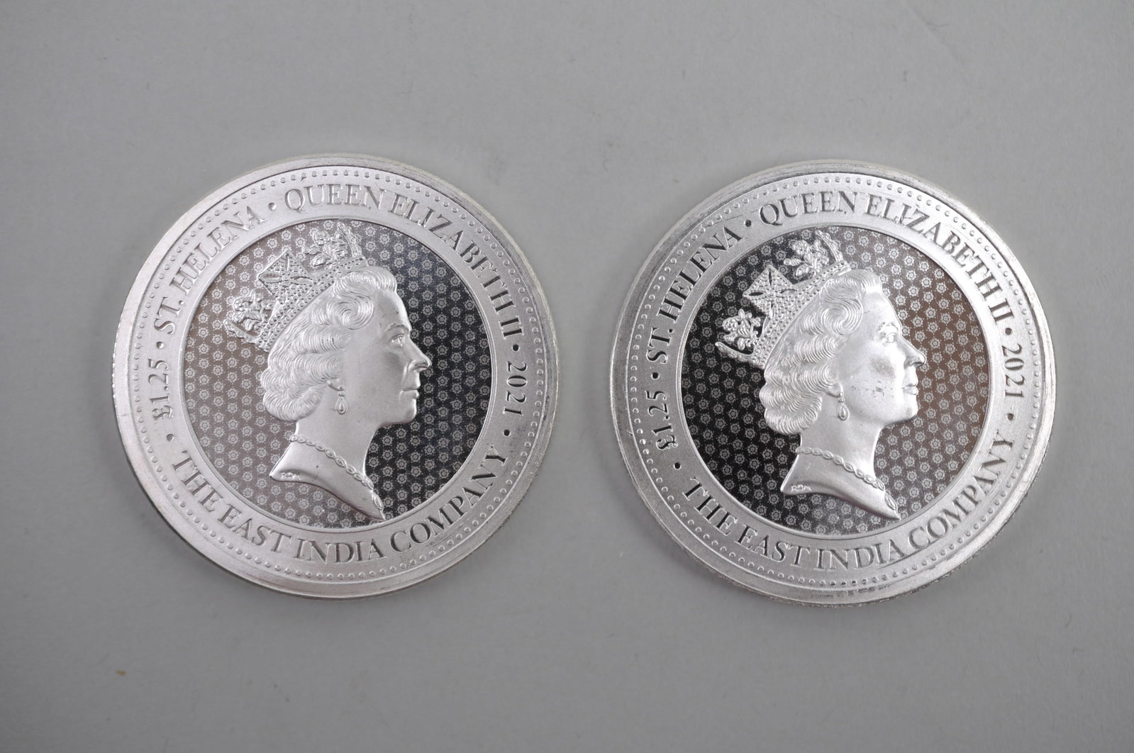 2021 St. Helena Queen Elizabeth II Silver Coins: Origin: Britain Denomination: One Pound Year: 2021 Mint: Saint He