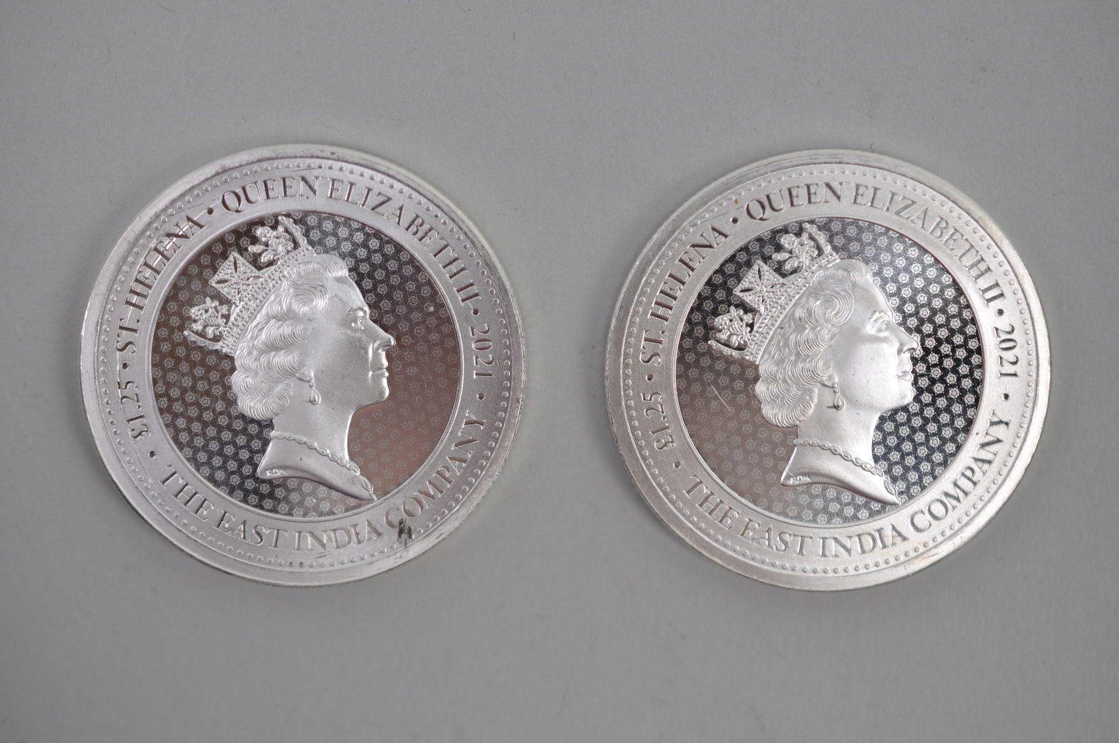2021 St. Helena Queen Elizabeth II Silver Coins: Origin: Britain Denomination: One Pound Year: 2021 Mint: Saint He