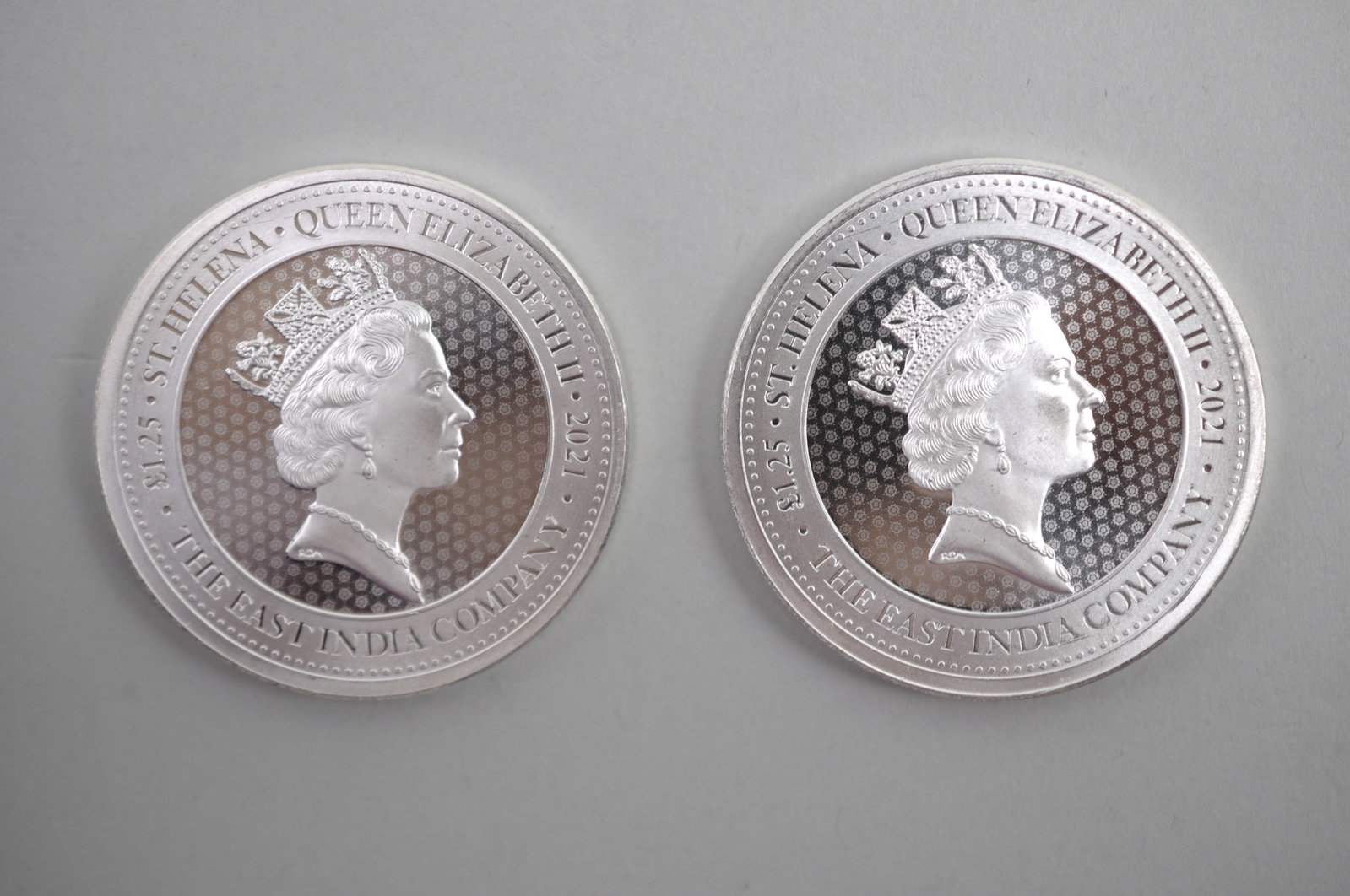 2021 St. Helena Queen Elizabeth II Silver Coins (1 of 5)