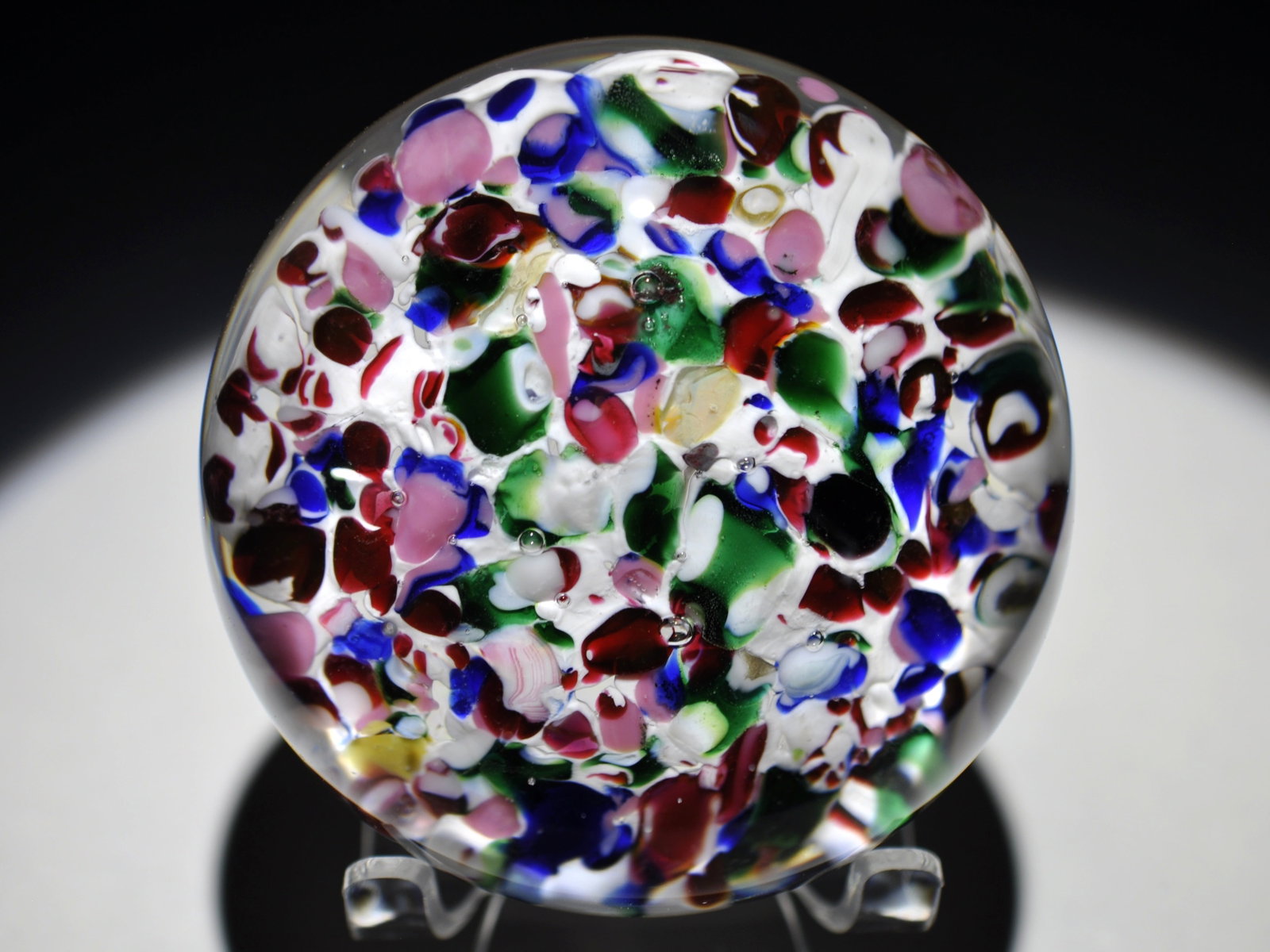 Union Scrambled Frit Glass Weight: Attributed Brand: Union Glass Co. Period: