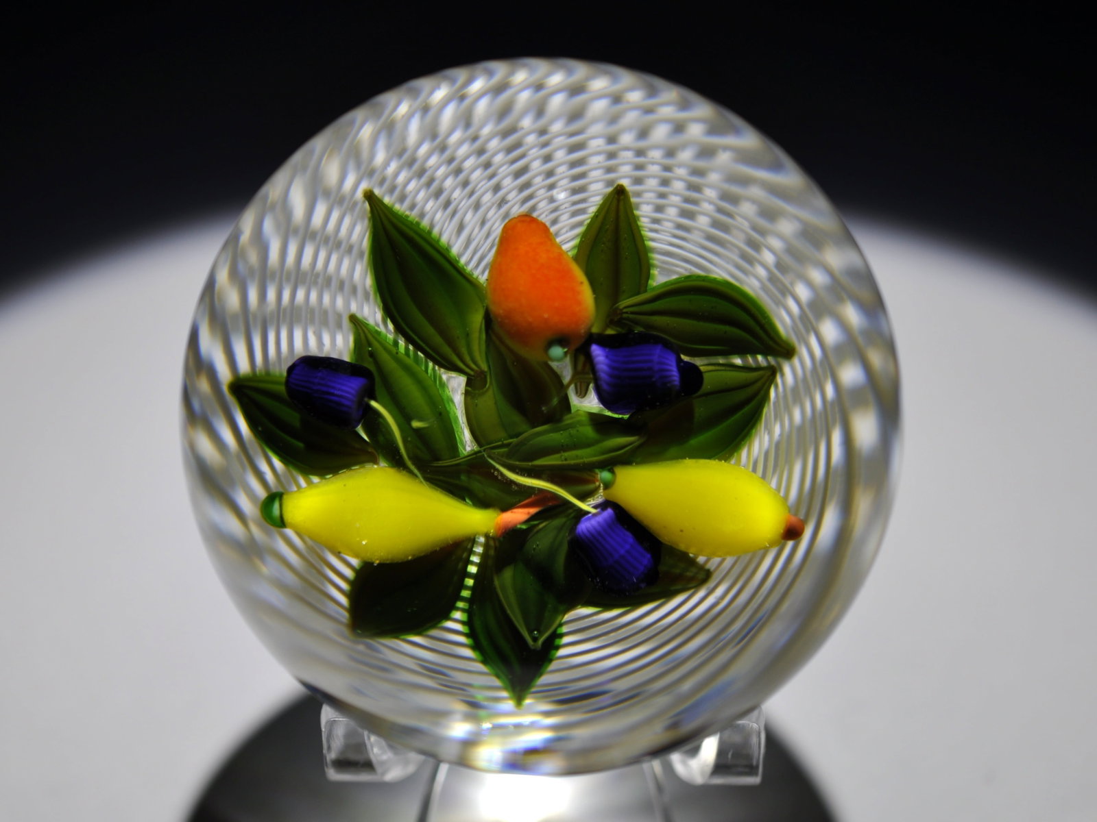 Perthshire 1980 Fruit Basket Paperweight: Attributed Brand: Perthshire, Crieff Scotland Period: