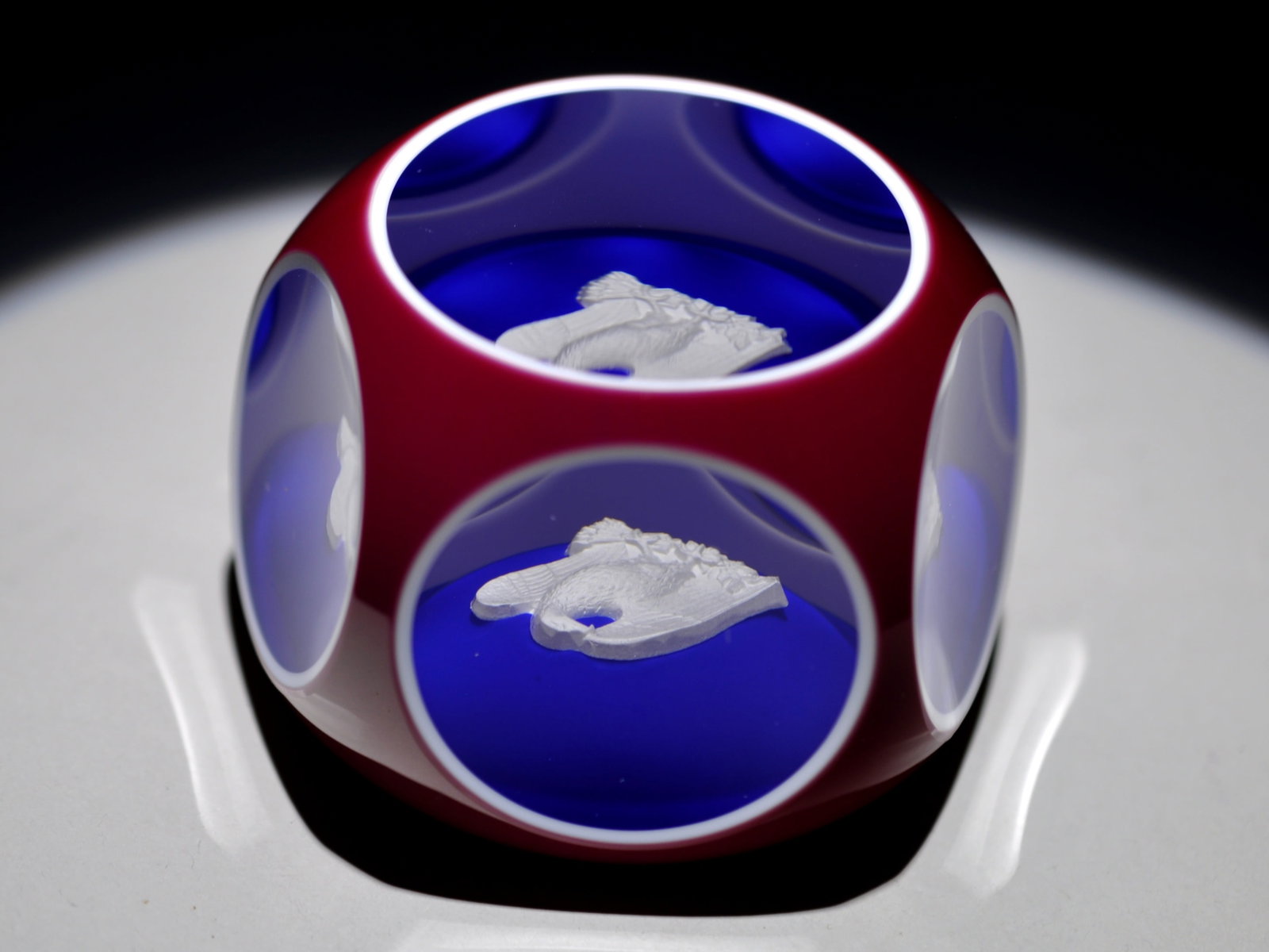St. Louis Eagle Overlay Paperweight - 8
