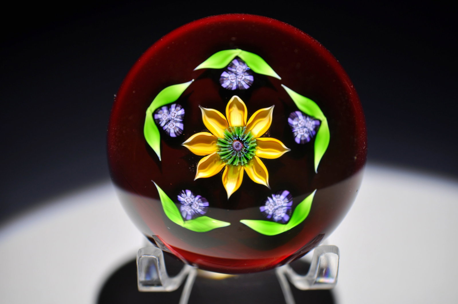 Perthshire 1980 Floral Paperweight: Attributed Brand: Perthshire, Crieff Scotland Period: