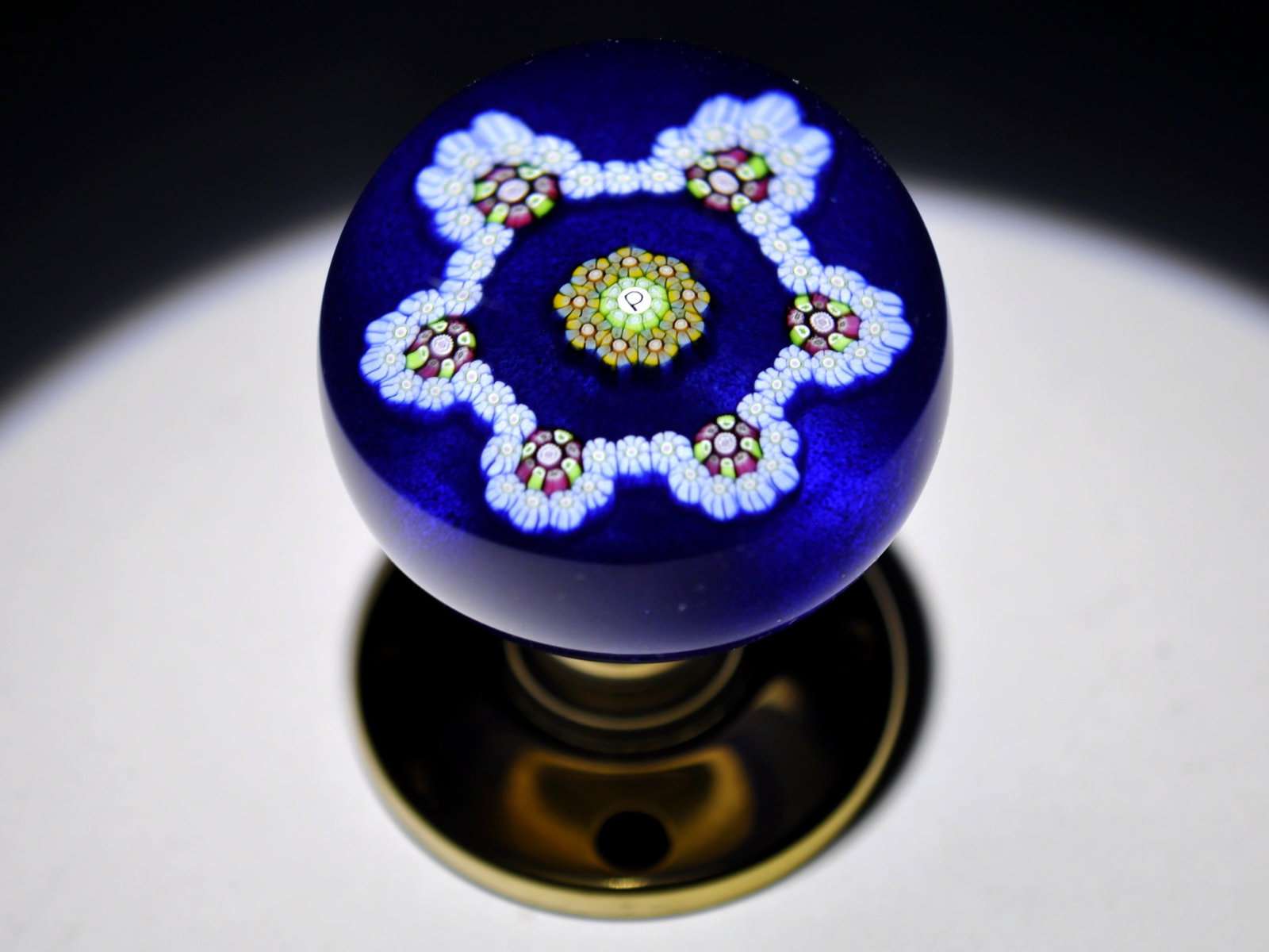 Perthshire Millefiori Glass Doorknob: Attributed Brand: Perthshire, Creiff Scotland Period: </