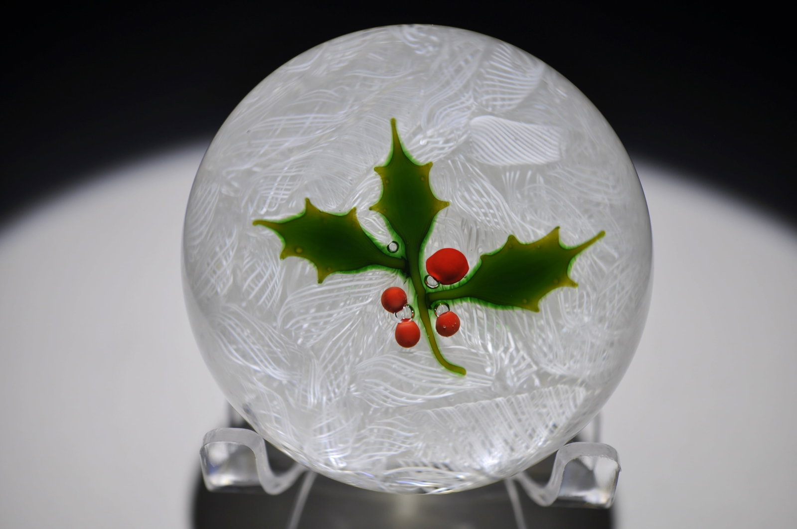 Perthshire 1971 Holly Paperweight: Attributed Brand: Perthshire, Crieff Scotland Period: