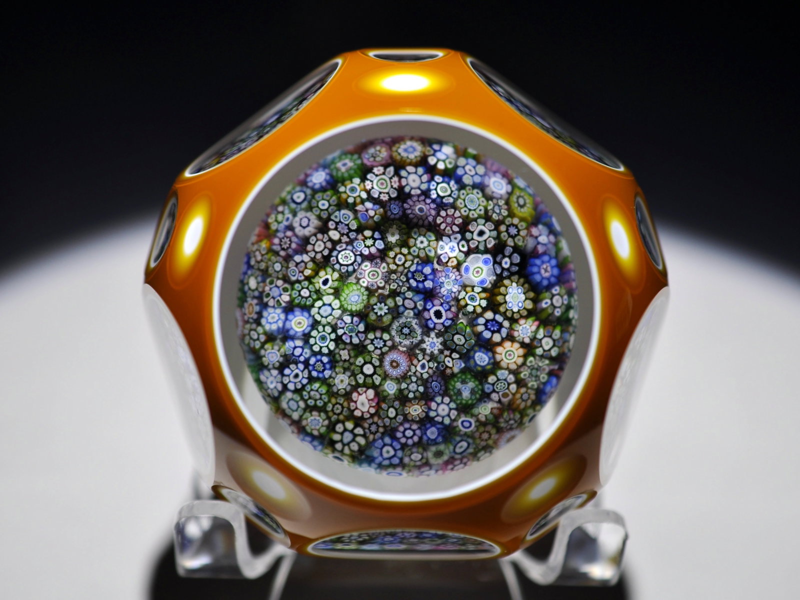Perthshire P1981H Millefiori Overlay: Attributed Brand: Perthshire, Crieff Scotland Period: