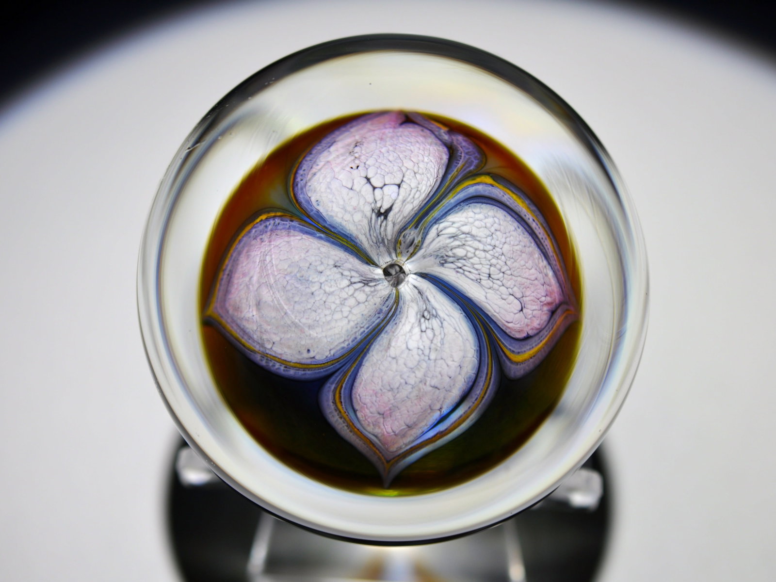 Dominick Labino 1973 Floral Paperweight (1 of 9)