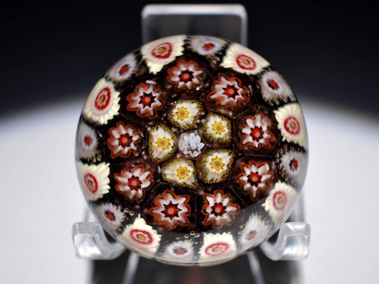 Strathearn Concentric Millefiori Paperweight: Attributed Brand: Strathearn
