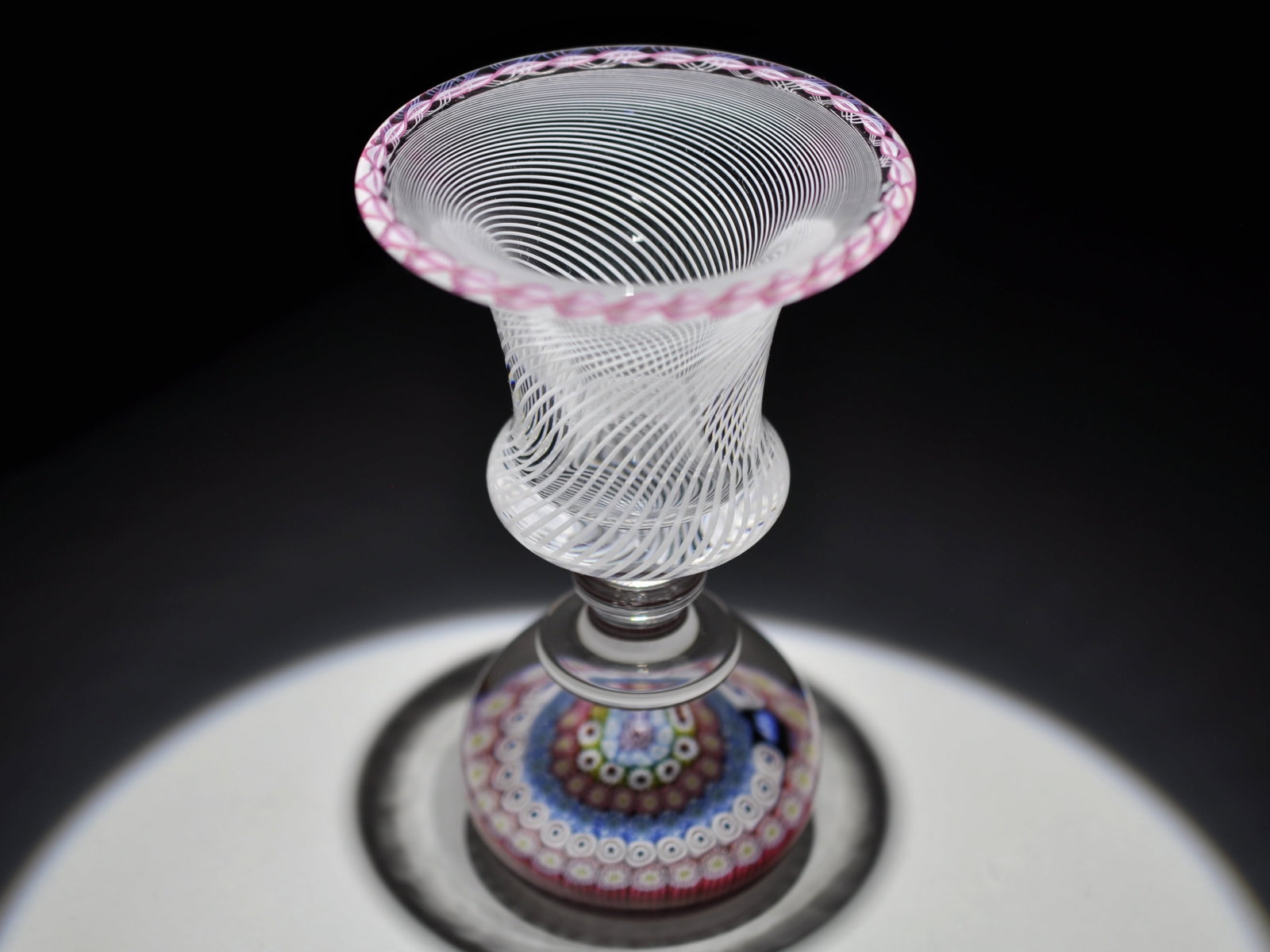 St Louis 1973 Millefiori Penholder Vase: Attributed Brand: Cristal de France, Saint Louis Period: