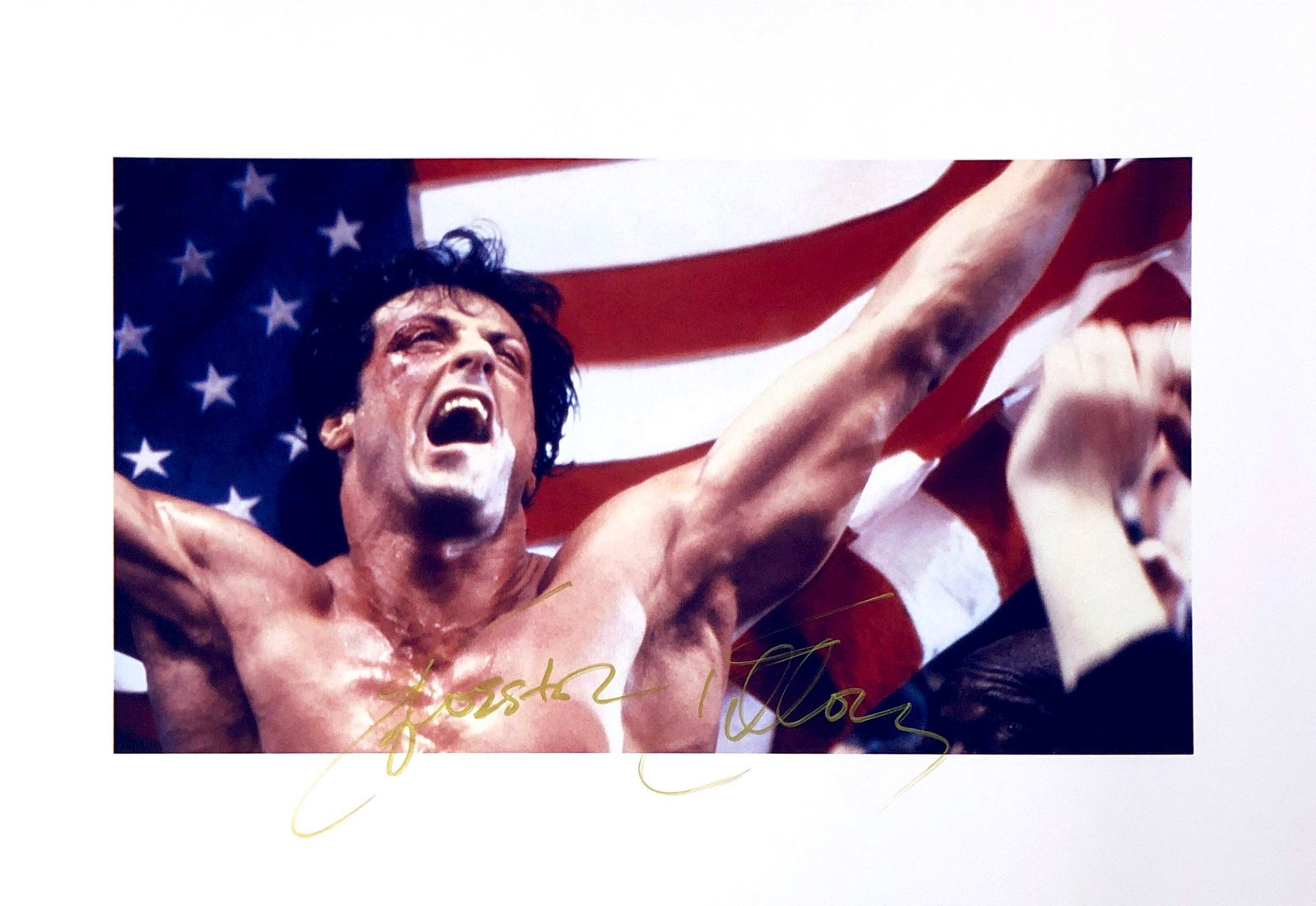 Sylvester Stallone Autograph Signed Rocky Photo: Category: Autograph Photo CollectiblesSize: Width 8 inches x Height 10 inchesAutograph Includes: Sylvester StalloneItem is in great condition with no damage, unframedIf image of documentation is not a