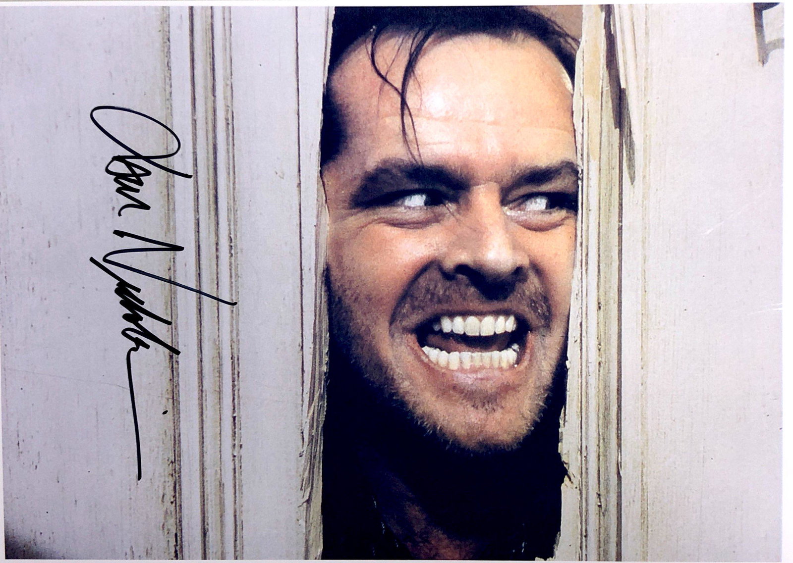 Jack Nicholson Autograph Signed The Shining Photo: Category: Autograph Photo CollectiblesSize: Width 8 inches x Height 10 inchesAutograph Includes: Jack NicholsonItem is in great condition with no damage, unframedIf image of documentation is not attac