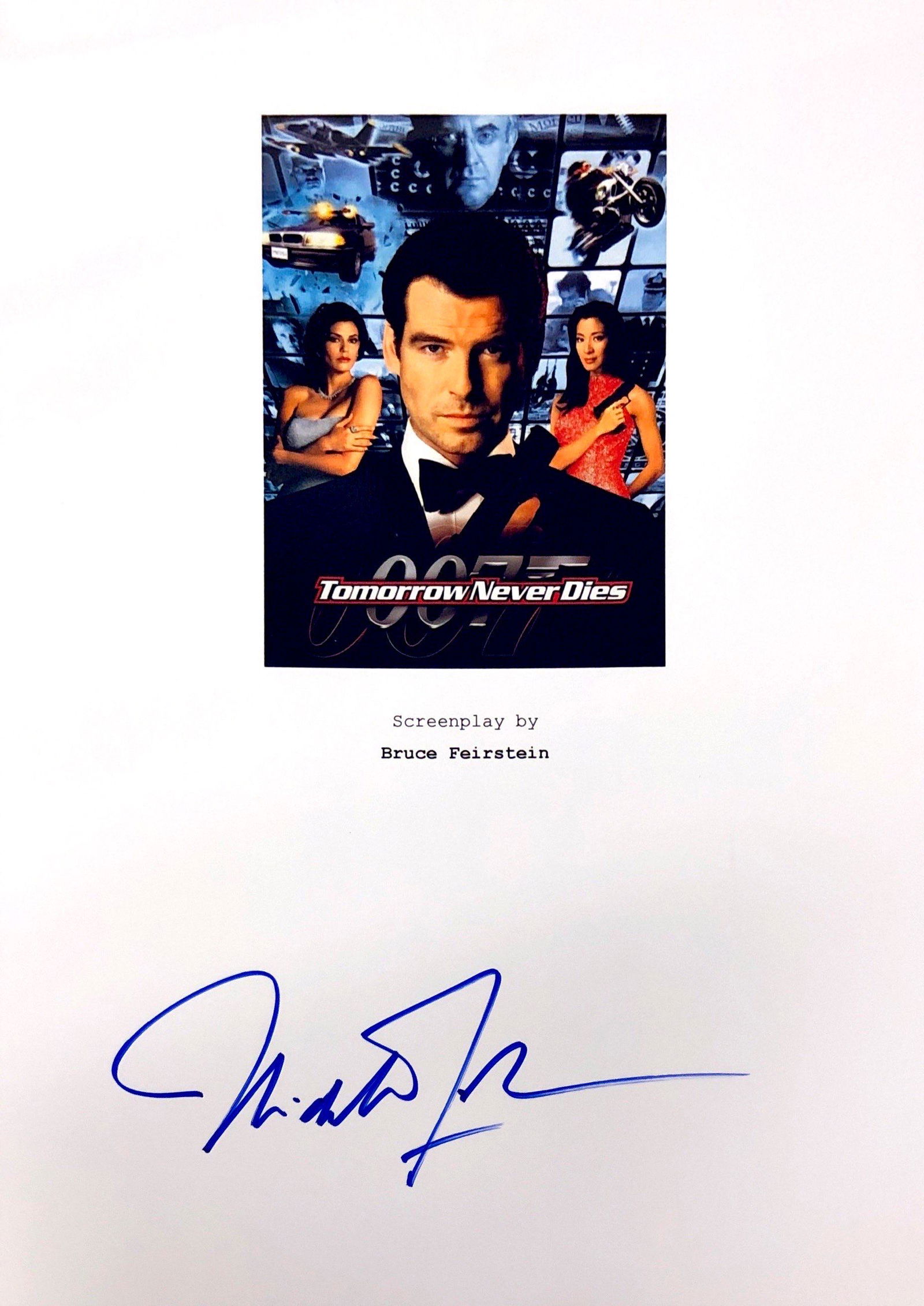 Michelle Yeoh Autograph Signed James Bond 007 Script: Category: Autograph CollectiblesSize: Width 8 inches x Height 10 inchesAutograph Includes: Michelle YeohItem is in great condition with no damage, unframedIf image of documentation is attached in the